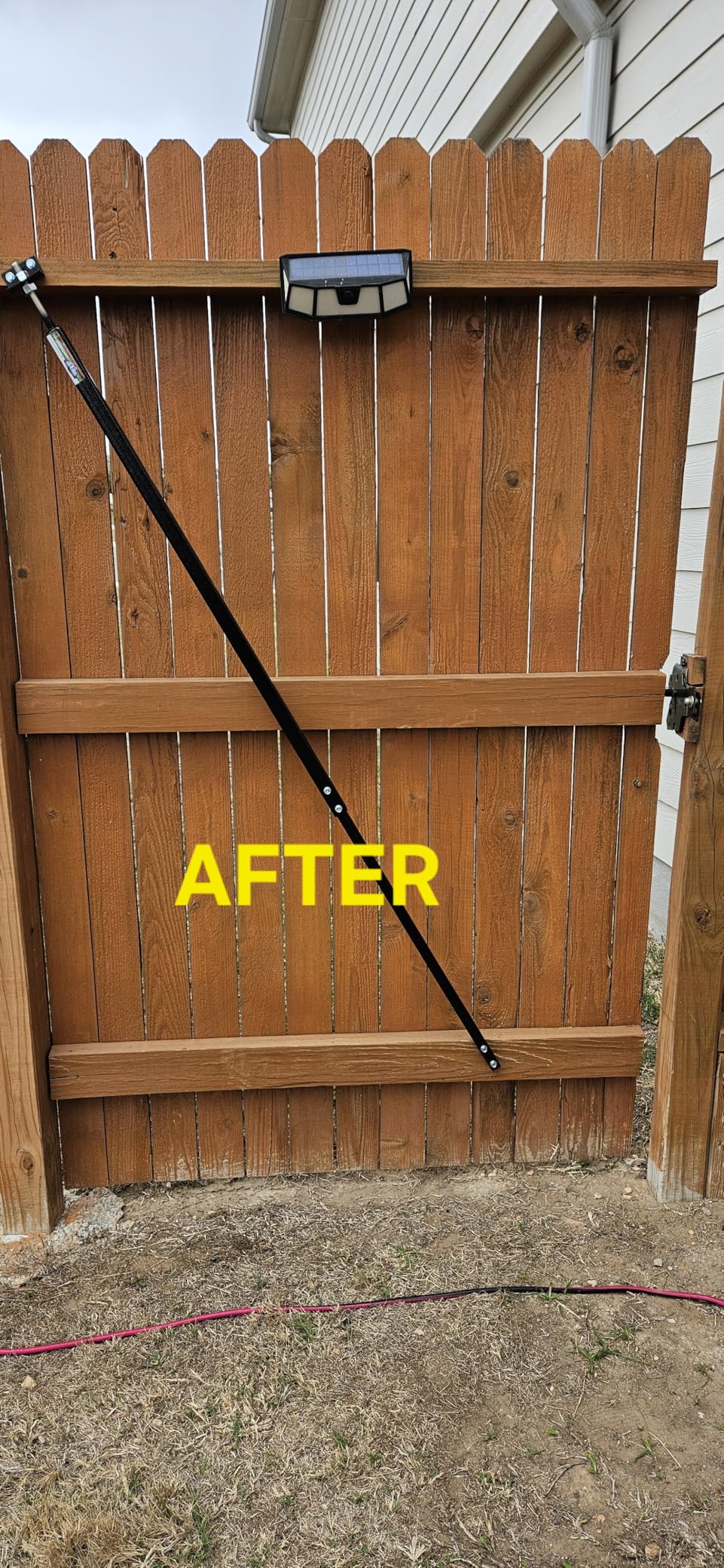 6' Telescopic Gate Brace - Wood Privacy Fence Anti Sag Gate Kit - Gate Hardware Kit for Outdoor Wooden Fence Gates, 1 Patented USA Made Brace (6' Telescopic (40