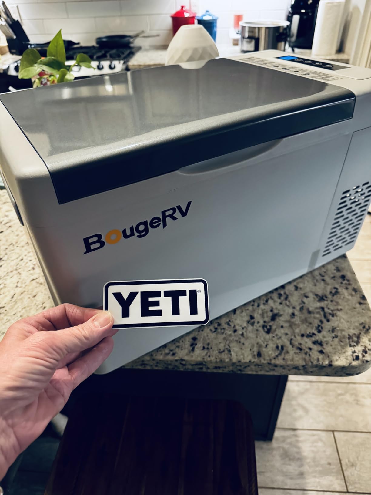 BougeRV 12V Refrigerator 23 Quart Portable Freezer for Car, Grey - 12/24V DC, 110V AC Electric Cooler for Camping, Road Trip customer photo 1
