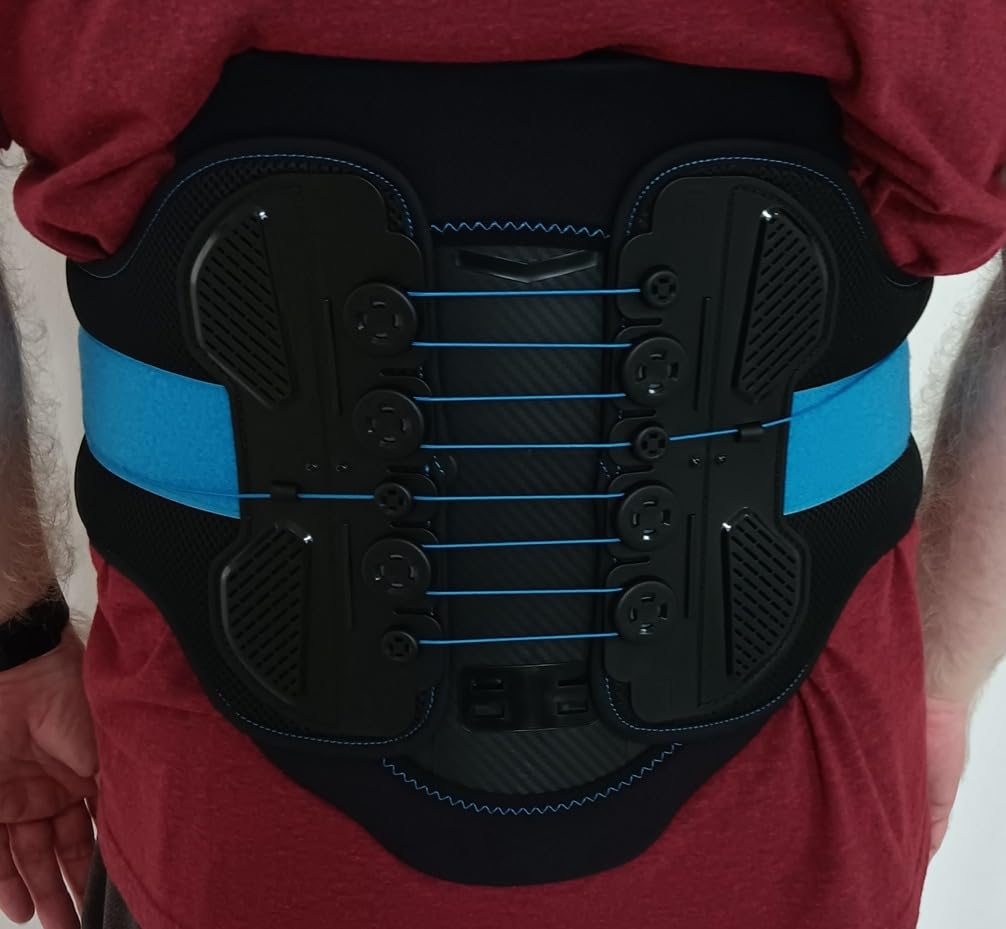 LSO Back Brace with Maximum Decompression Plate & Adjustable Arch Back Support, Dual Pulley System Lumbar Support Belt for Herniated Disc, Spine Stenosis, Sciatica, Scoliosis (S/M fit belly 23.5