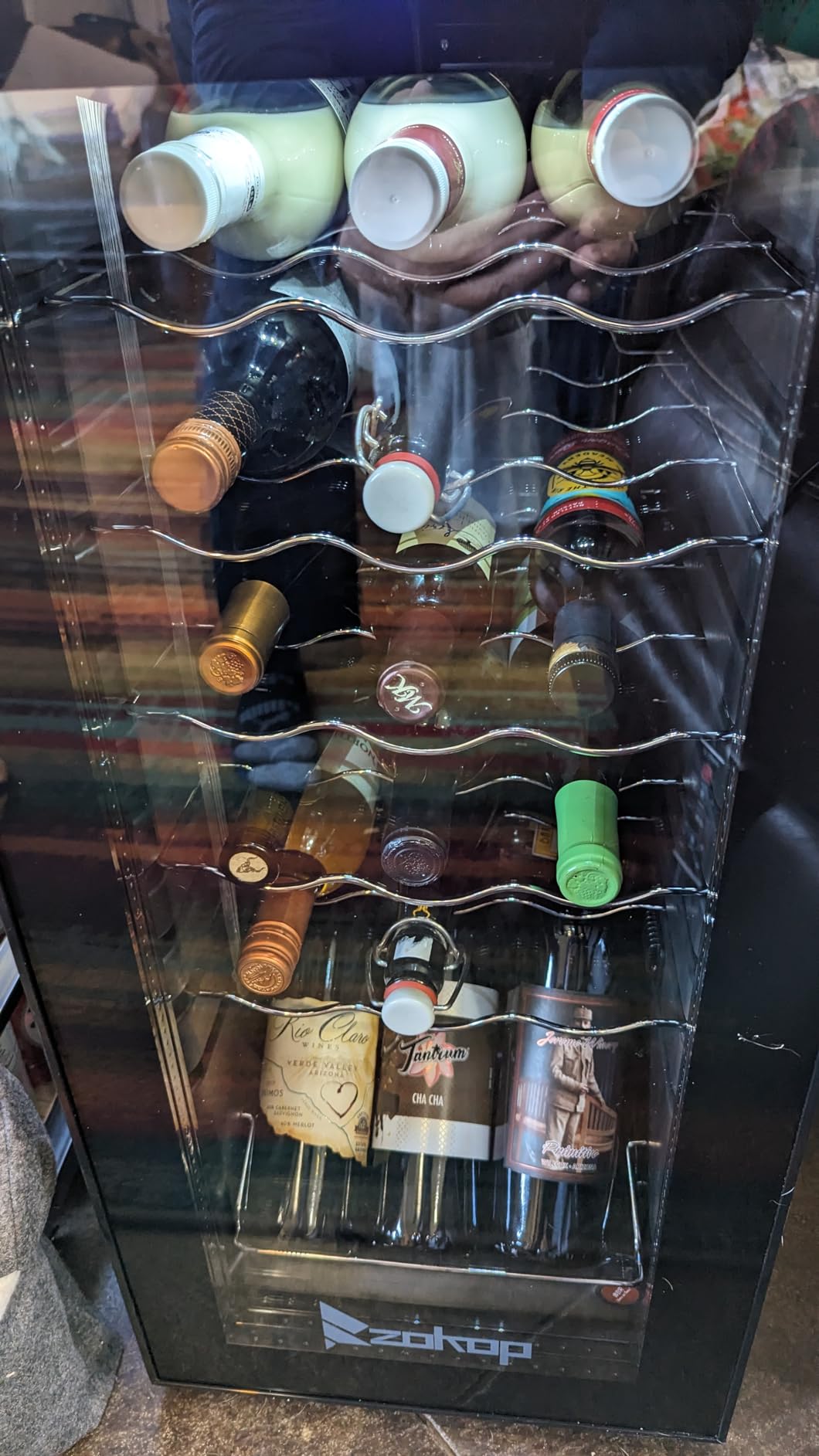 ROVSUN 18 Bottle Wine Fridge, Freestanding Compressor Wine Cooler Refrigerator customer photo 2