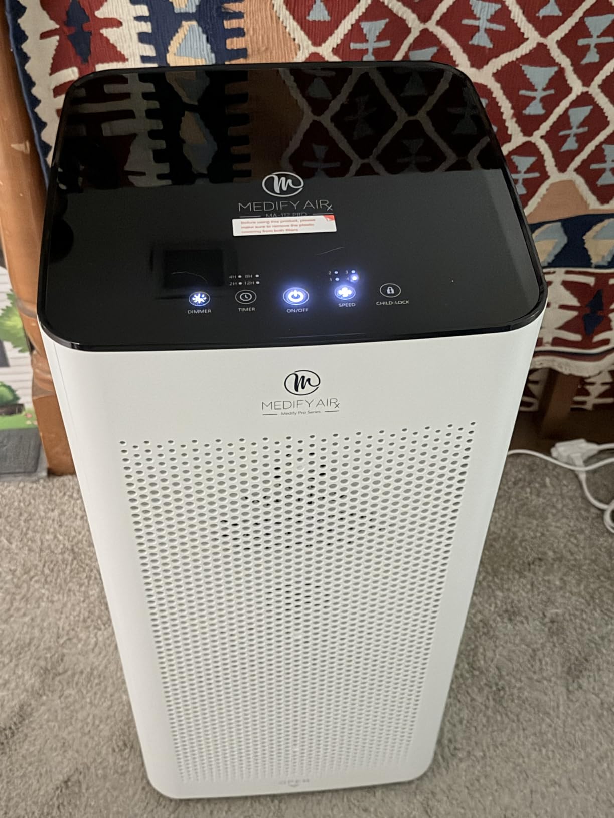 Medify MA-50 Air Purifier V3.0 with HEPA Filter | 2,640 ft² Coverage in 1hr for Smoke, Wildfires, Odors, Pollen, Pets | Quiet Removal to 0.3 Microns | White, 1-Pack customer photo 1