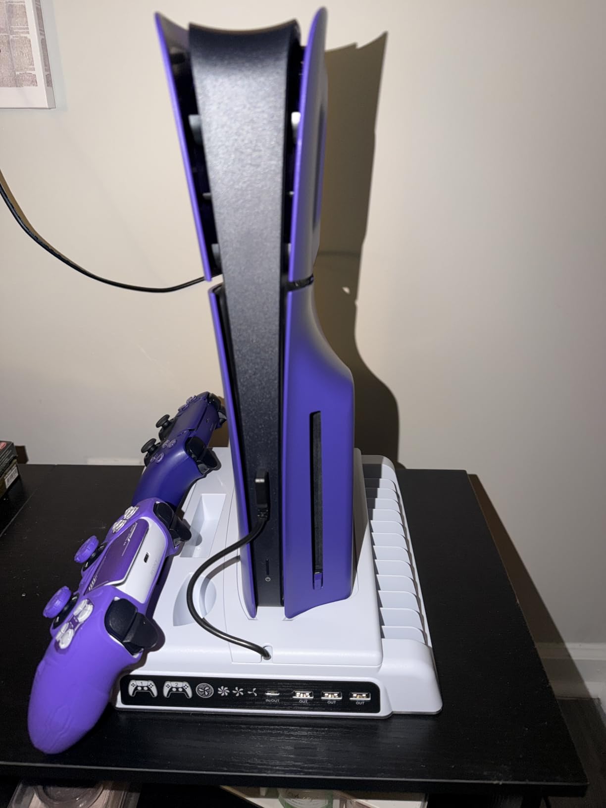 PS5/Slim/Pro Stand and Cooling Station with LED Controller Charging Station for PlayStation 5 Console customer photo 2