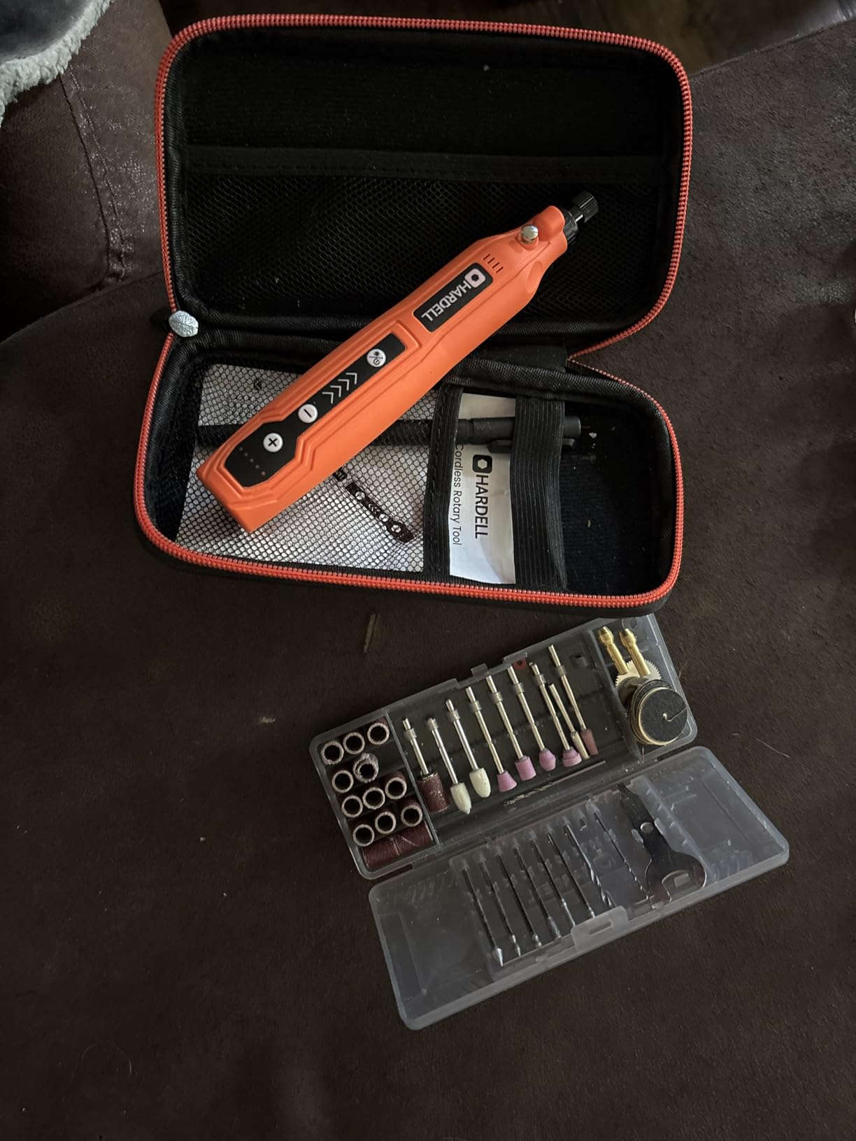 HARDELL Mini Cordless Rotary Tool, 5-Speed and USB Charging Rotary Tool Kit with 69 Accessories, Multi-Purpose 3.7V Power Rotary Tool for Sanding, Polishing, Drilling, Etching, Engraving, DIY Crafts customer photo 1