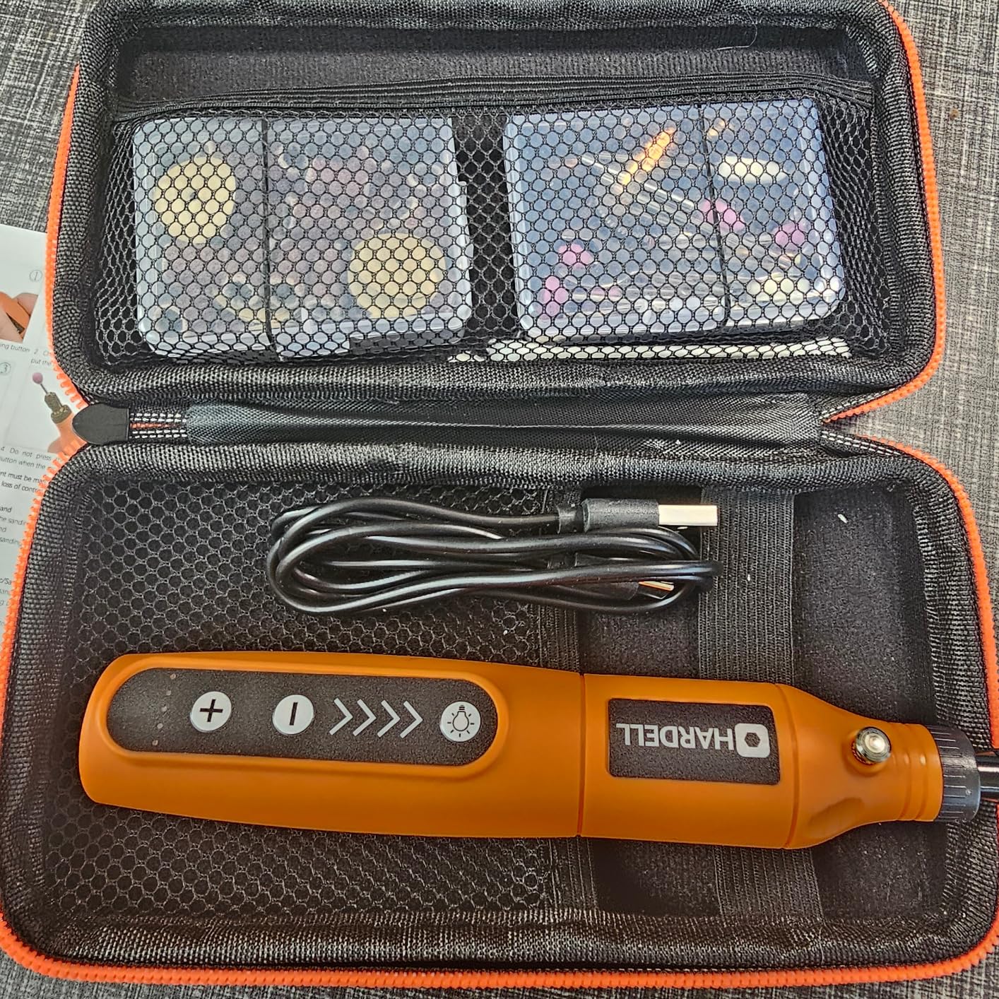 HARDELL Mini Cordless Rotary Tool, 5-Speed and USB Charging Rotary Tool Kit with 69 Accessories, Multi-Purpose 3.7V Power Rotary Tool for Sanding, Polishing, Drilling, Etching, Engraving, DIY Crafts customer photo 2