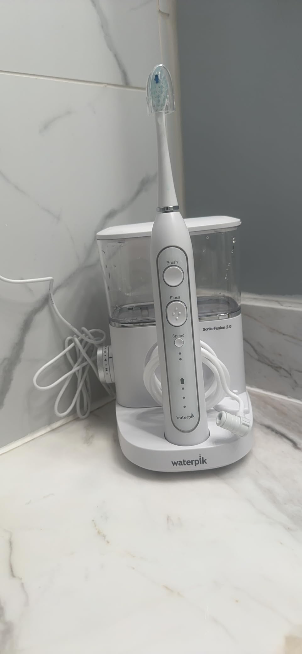 Waterpik Sonic-Fusion 2.0 Professional Flossing Electric Toothbrush with Water Flosser Combo Two In One, For Daily Gum Care and Cleaning Teeth, Braces, Implants, Black SF-04CD012-4, Packaging May Vary customer photo 2