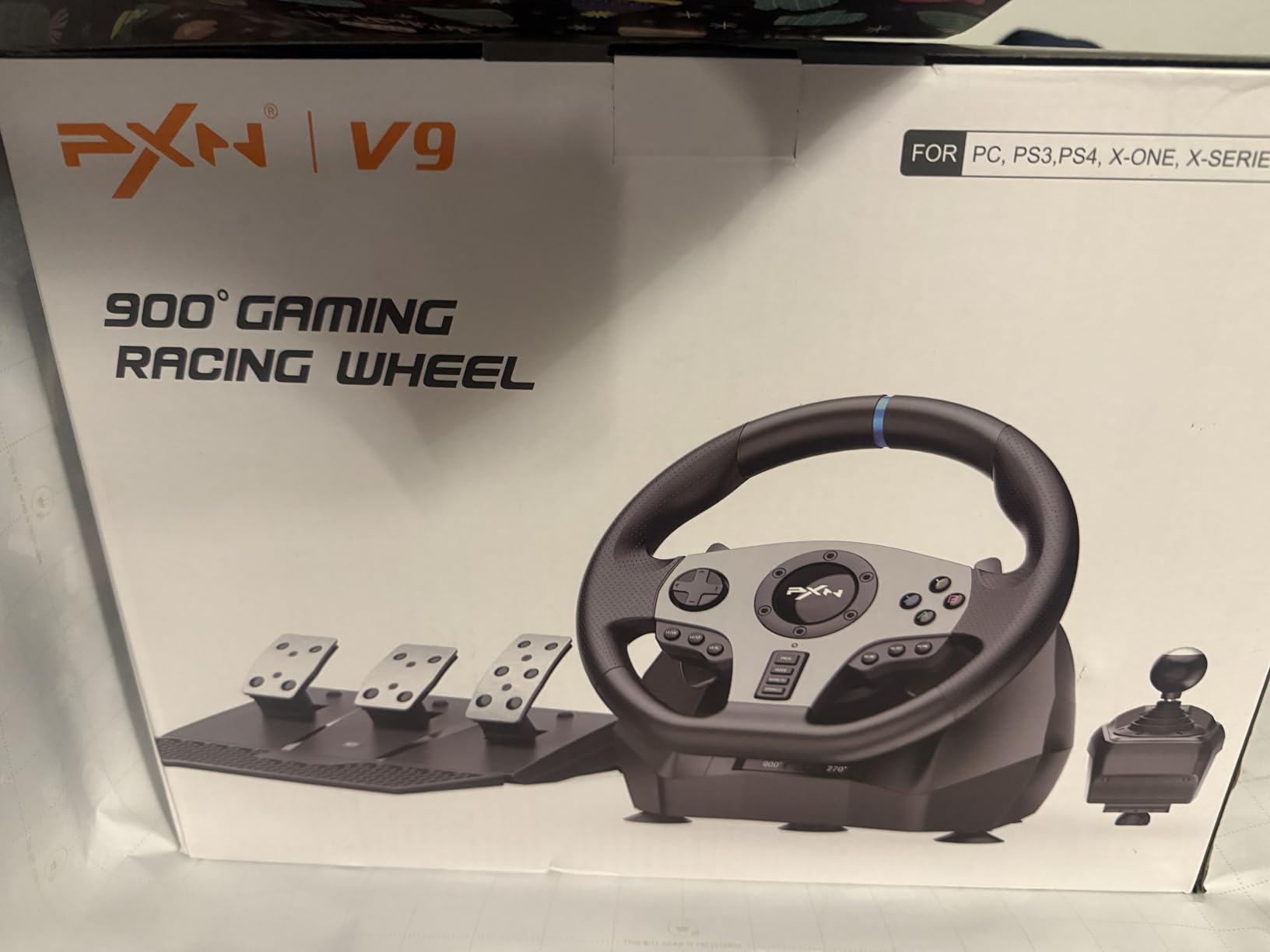 PXN V9 Gaming Racing Wheel PC Steering Wheel With Pedals and Shifter 270/900 Degree Dual-Motor Feedback Driving Gaming Racing Wheel for PC, PS4, PS3, Xbox One, Xbox Series X/S, N-Switch customer photo 1