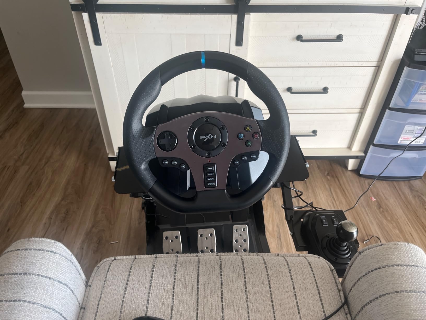 PXN V9 Gaming Racing Wheel PC Steering Wheel With Pedals and Shifter 270/900 Degree Dual-Motor Feedback Driving Gaming Racing Wheel for PC, PS4, PS3, Xbox One, Xbox Series X/S, N-Switch customer photo 2