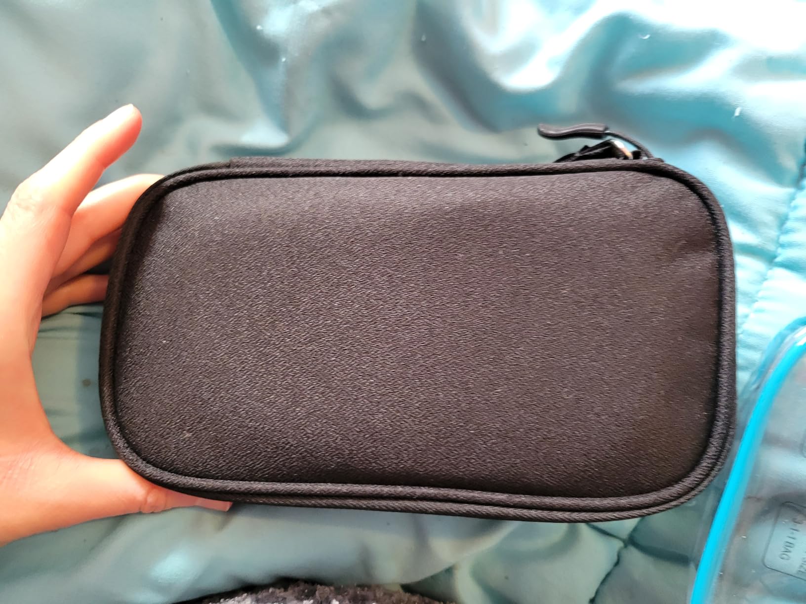 FYY Electronic Organizer, Travel Tech Pouch Bag, Cable Organizer Black | Wrist Strap, Waterproof, Double Layers Portable Electronics Travel Carrying Case for Cord, Charger, Daily Business Trips Use customer photo 2