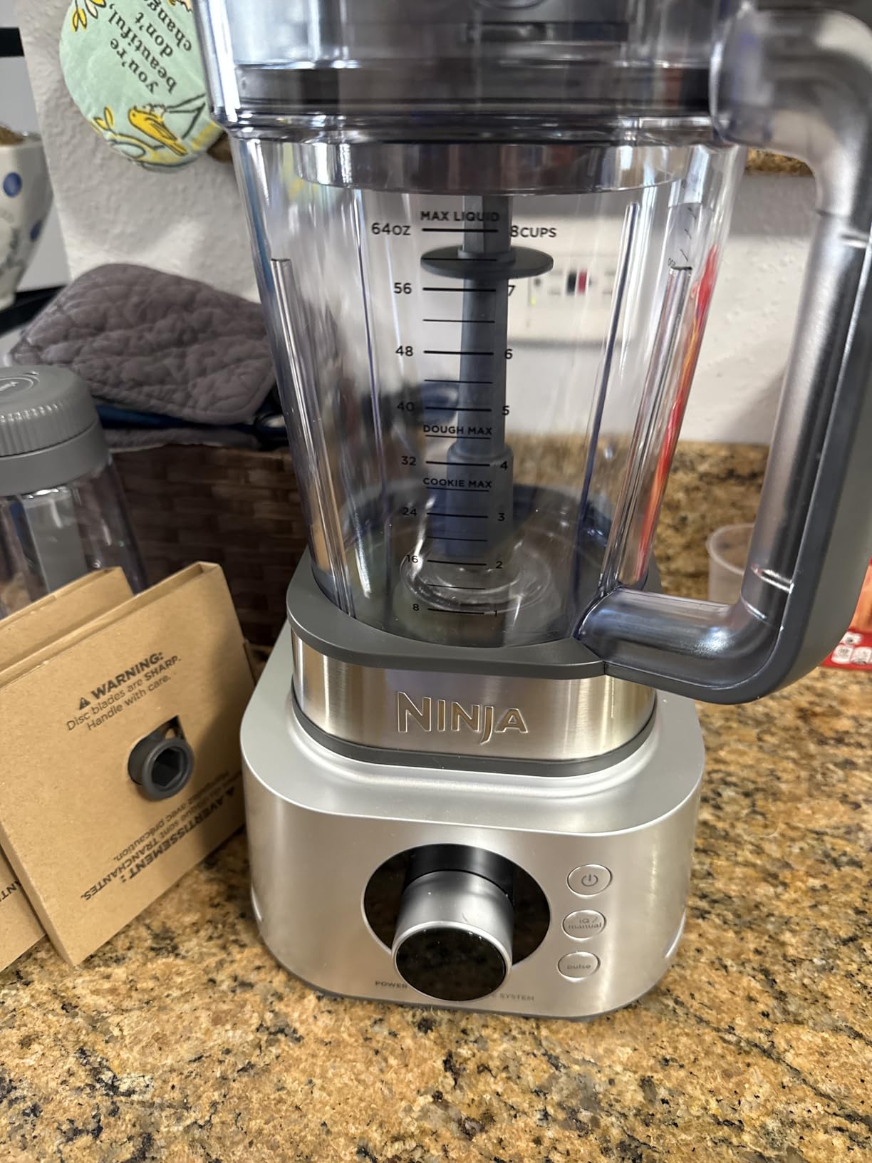 Ninja Blender & Food Processor Combo, Foodi Power Blender System for Smoothies, Bowls, Spreads & Shakes, 6 Functions, 72-oz Pitcher, To-Go Cups, Silver, SS401 customer photo 1