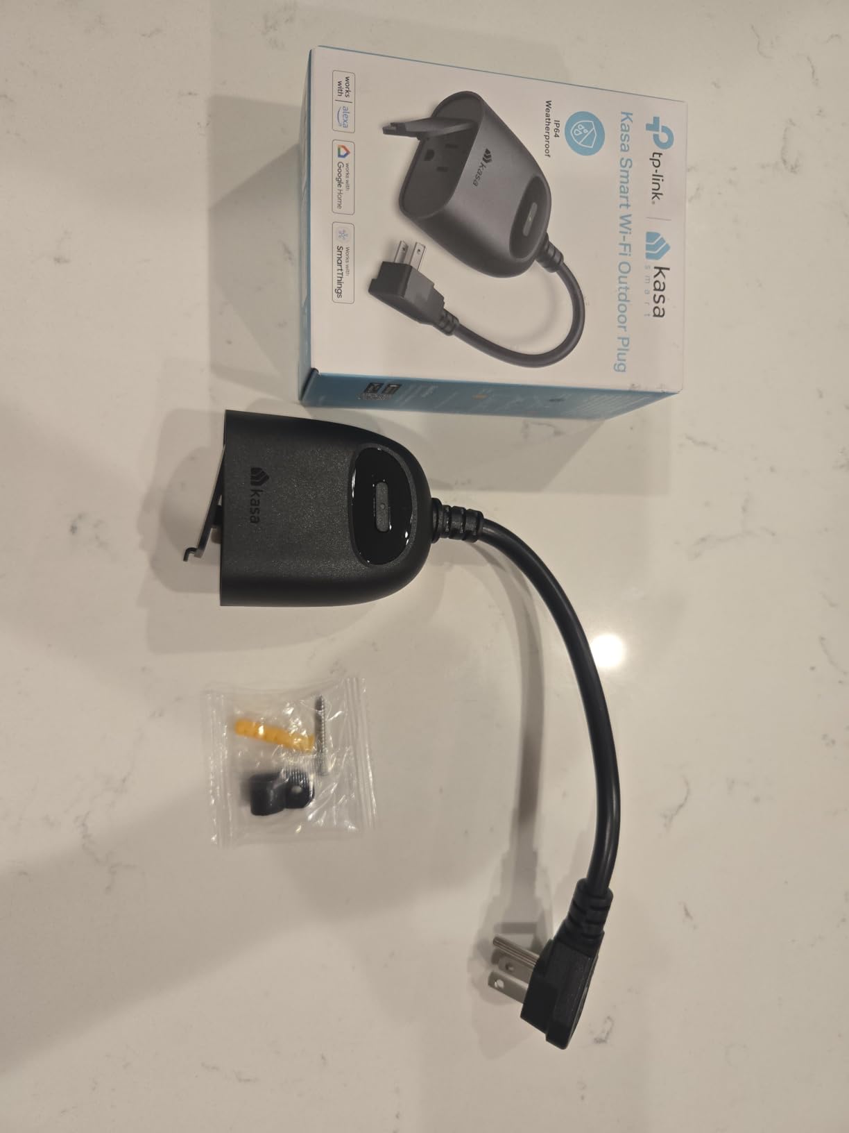 Kasa Outdoor Smart Plug KP401, Smart Home Wi-Fi Outlet Timer | 15A/1875W, IP64 Weather Resistance, Compatible with Alexa, Google Home & SmartThings, No Hub Required, ETL Certified customer photo 2