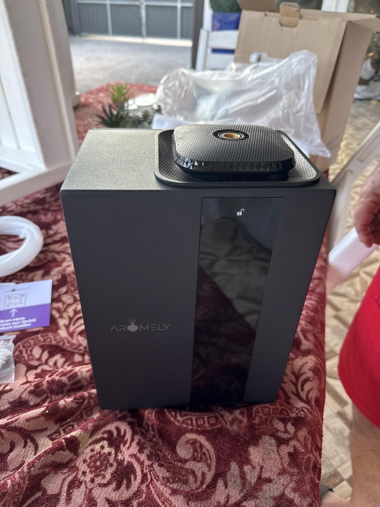 AROMELY HVAC Scent Diffuser - Nebulizing Waterless Diffuser for Home, Office, Large Room & Commercial Use - Smart Bluetooth App Controlled, Up to 4,000 SQFT - Cold Air Diffusion Technology - Black customer photo 1