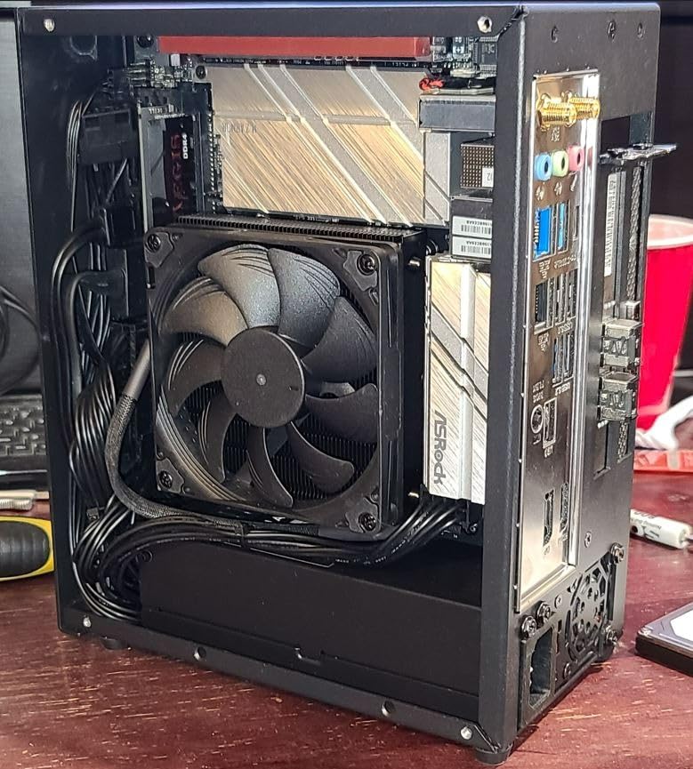 Noctua NH-L9i-17xx chromax.Black, Quiet Low-Profile CPU Cooler | Only 37mm Height, ITX SFF Low-Noise Cooling, For LGA1851/1700, 92mm Slim Fan, No RAM or PCIe Overhang, Rich Accessory Kit customer photo 1
