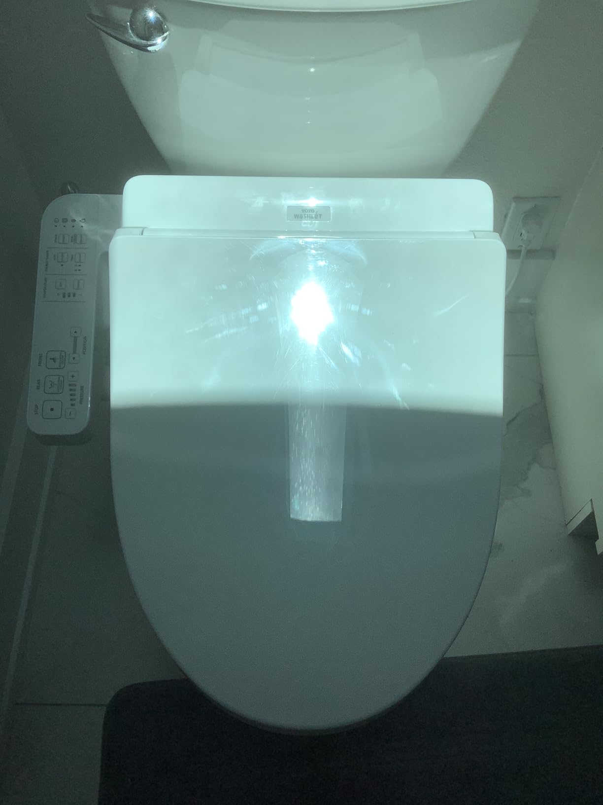 TOTO WASHLET A2 Electronic Bidet Toilet Seat with Heated Seat and SoftClose Lid, Elongated, Cotton White - SW3004#01 customer photo 2