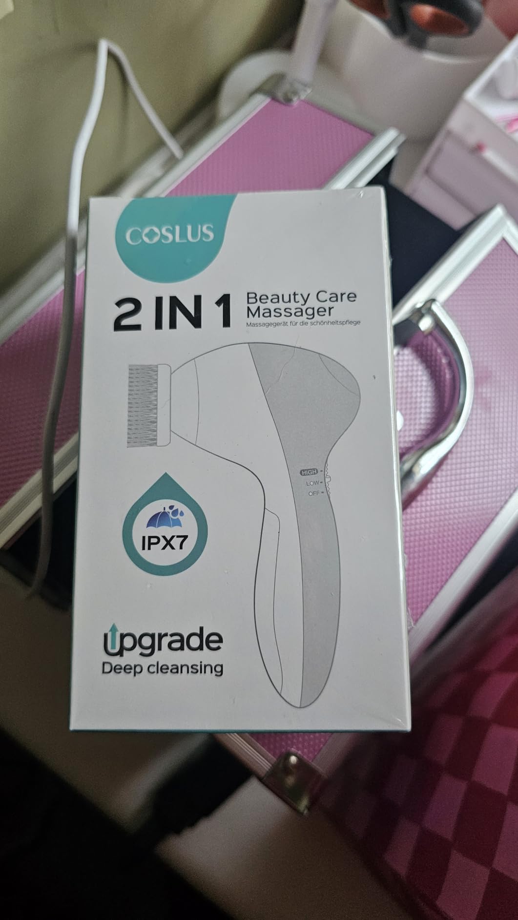 COSLUS Facial Cleansing Brush Silicone Face Scrubber - 7 in 1 FBS-D Electric Exfoliating Rotating Massage Device customer photo 2