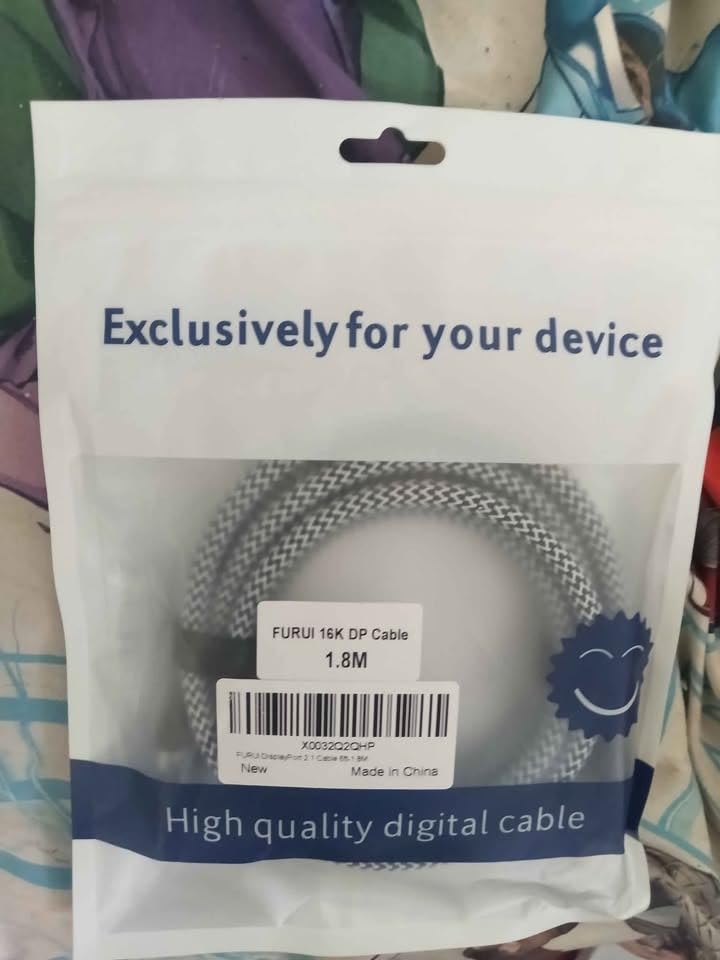 80Gbps DisplayPort Cable 2.1 6FT, VESA Certified, 8K@240Hz, 4K@960Hz 540Hz 360Hz 240Hz, DP 2.1 Cable, DP80 Display Port Cord for RTX 5090, 7900XTX, Gaming Monitor, FreeSync/G-Sync customer photo 1