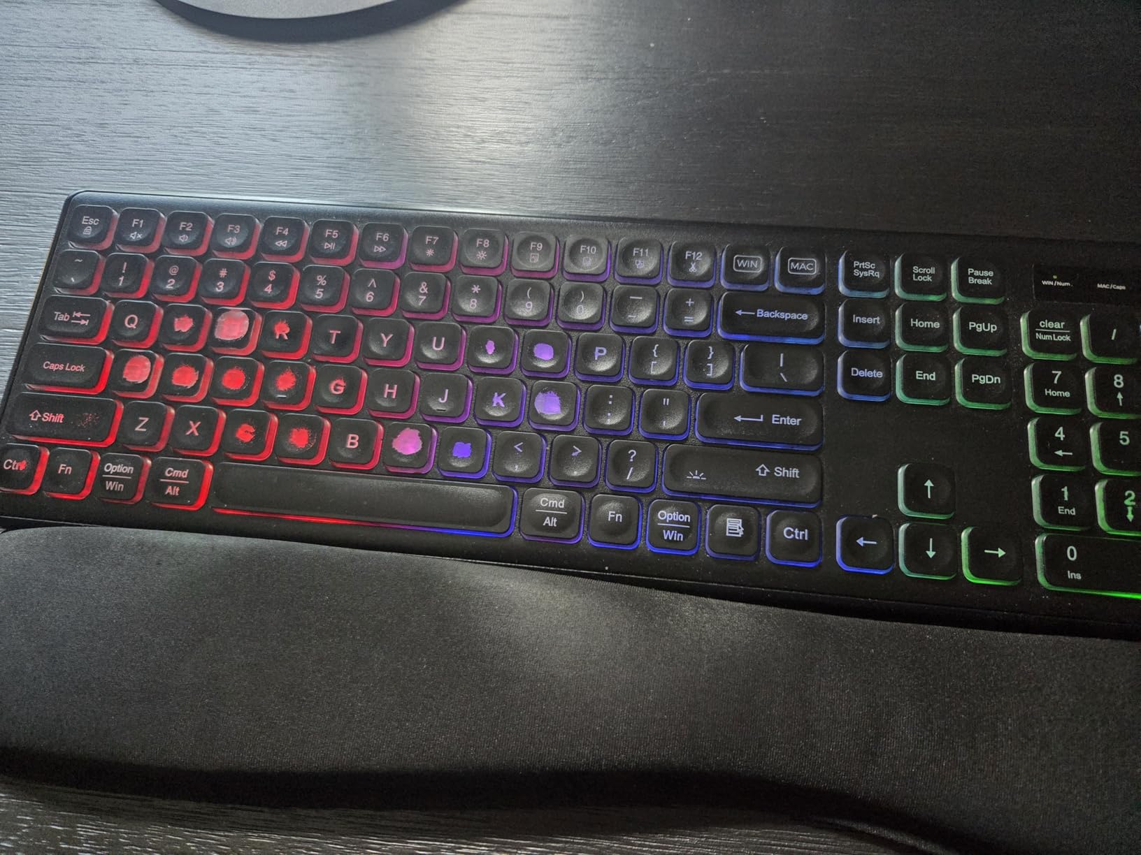 Wireless Keyboard and Mouse Combo, RGB Backlit, Rechargeable & Light Up Letters, Full-Size, Soft Typing, Sleep Mode, 2.4GHz Quiet Keyboard Set for Mac, Windows, Laptop, PC, Trueque KM42Pro (Black) customer photo 2