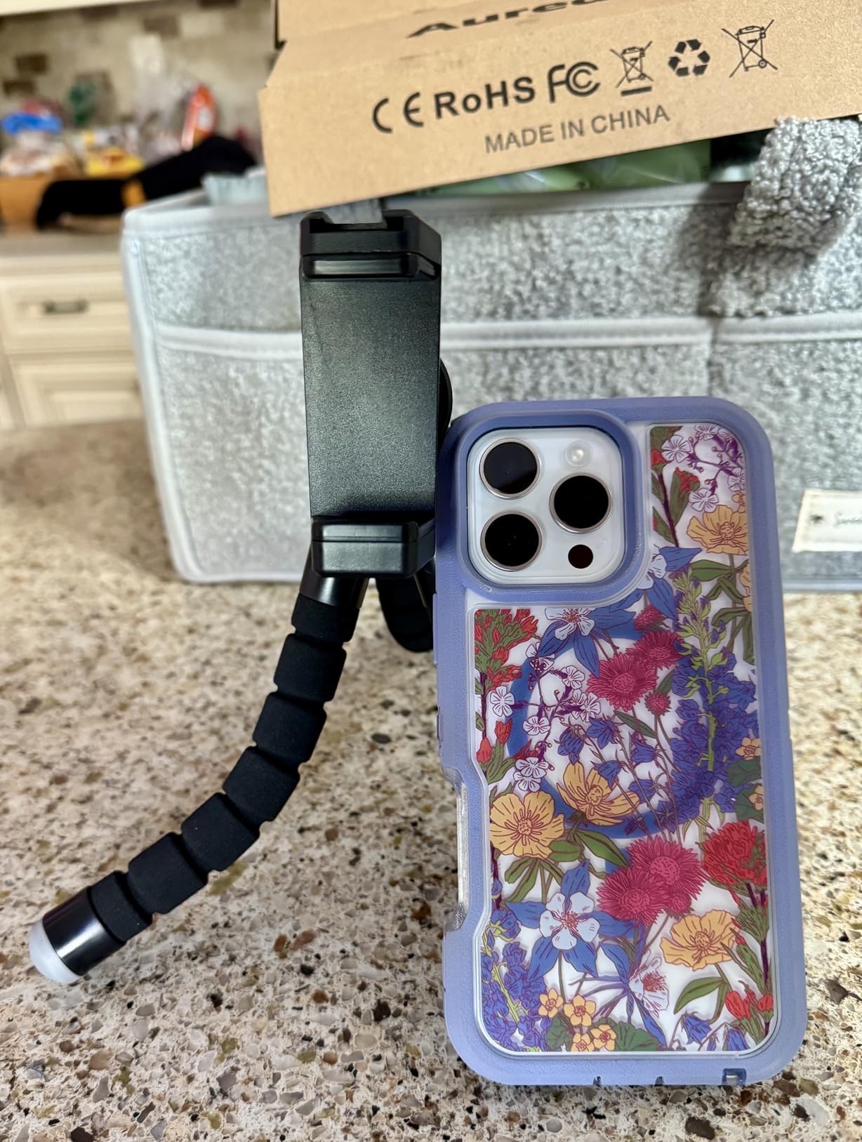 Aureday Phone Tripod, Flexible Tripod for iPhone and Android Cell Phone, Come with Wireless Remote and Clip for Video Recording/Vlogging/Selfie customer photo 1