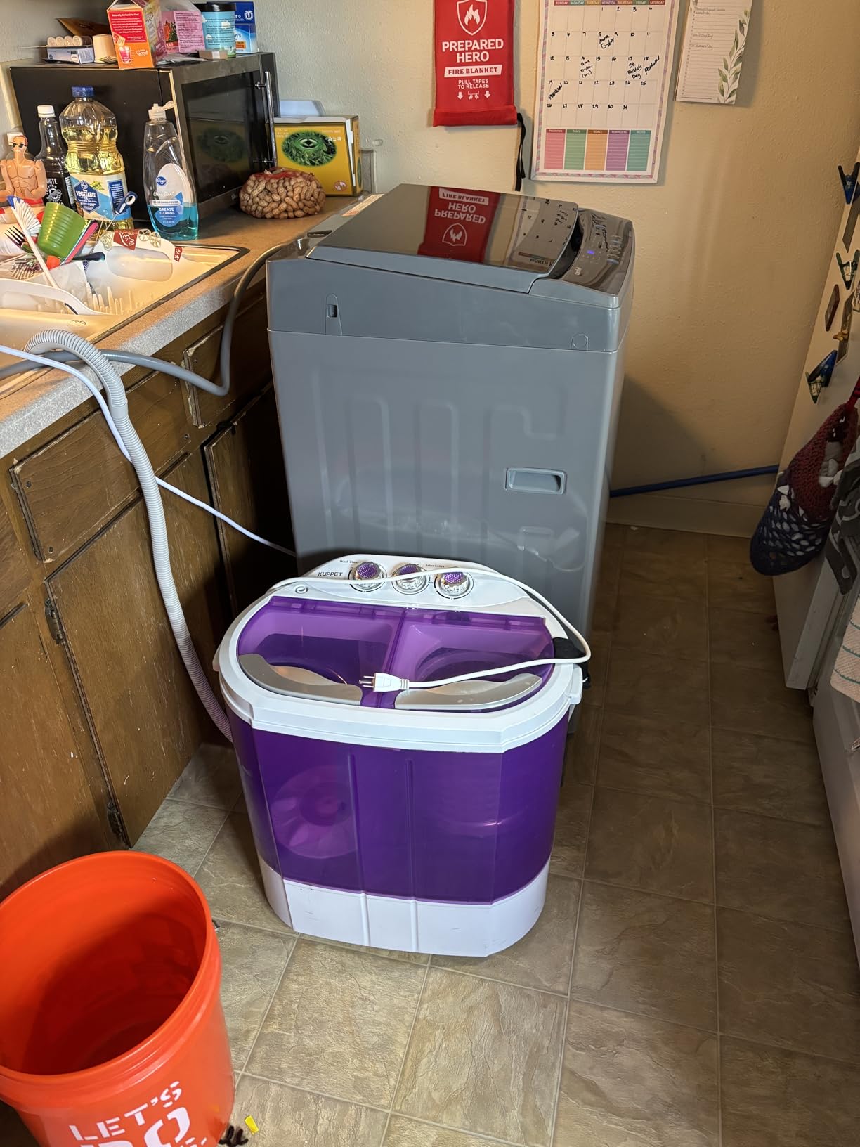 COMFEE' Portable Washing Machine and Washer 2.4 Cu.ft LED Compact Laundry | 8 Models, Environmentally Friendly, Child Lock for RV, Dorm, Apartment Magnetic Gray customer photo 2