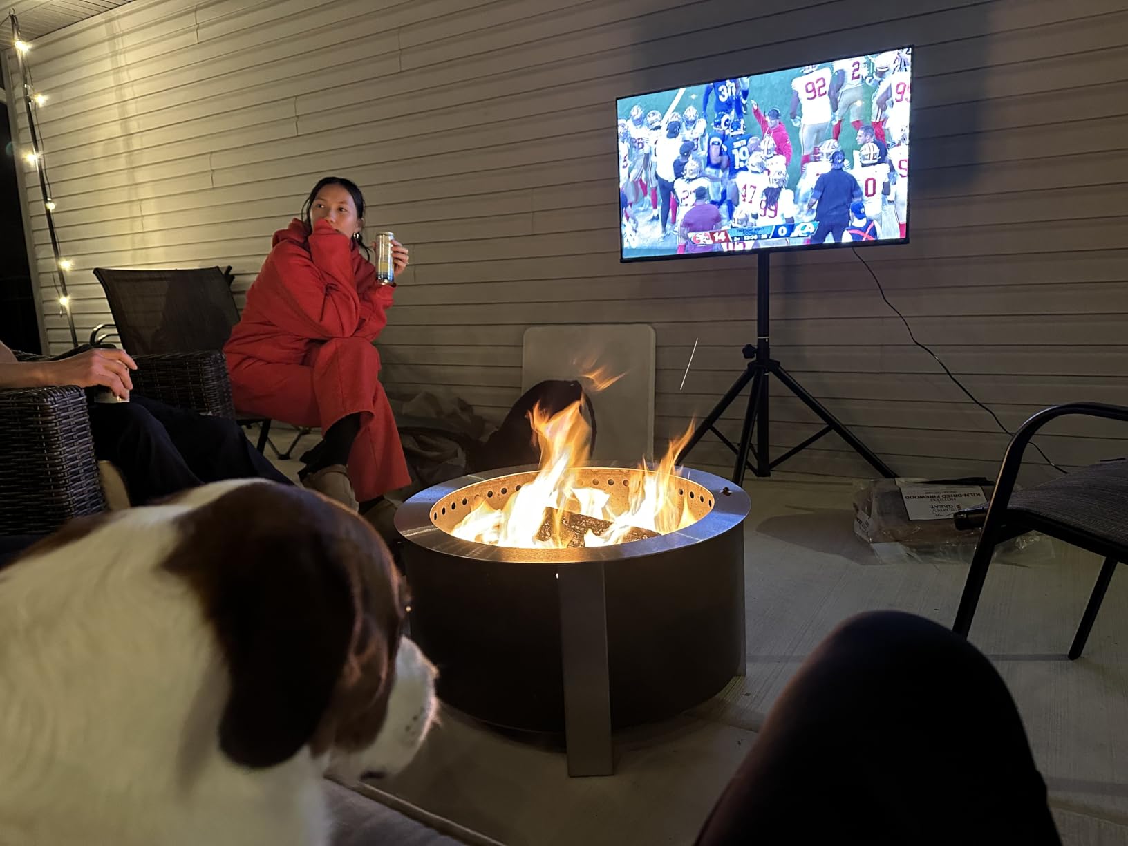 Breeo X Series 24 - Corten Steel Smokeless Fire Pit for Outside - 27.5 in customer photo 2