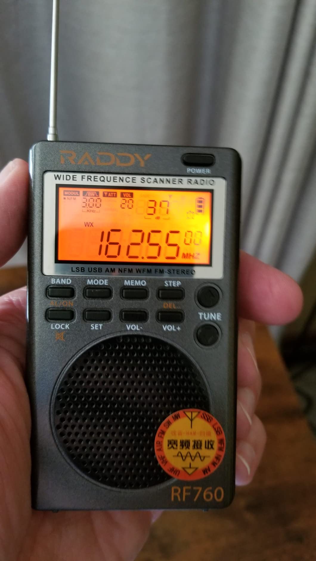 Raddy RF760 Portable SSB Shortwave Radio Receiver with NOAA Alert, Full Band AM/FM/SW/CB/VHF/UHF/WX/AIR, Battery Operated, Rechargeable Digital Radio with Earphone Jack and 9.7ft Wire Antenna customer photo 1