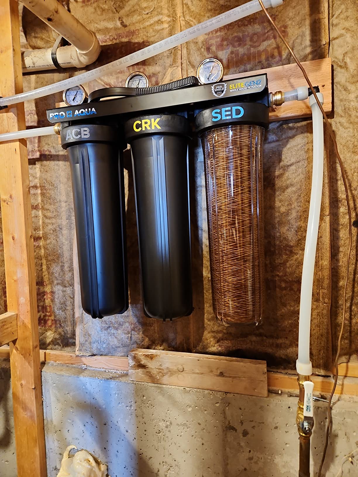 PRO+AQUA Elite 5-Stage Whole House Water Softener and Filter Bundle System for Well Water | Reduces Heavy Metals, Iron, Sulfur, Sediment, Chlorine, and More | Ideal for 3-4 Bathrooms (+ RO System) customer photo 2