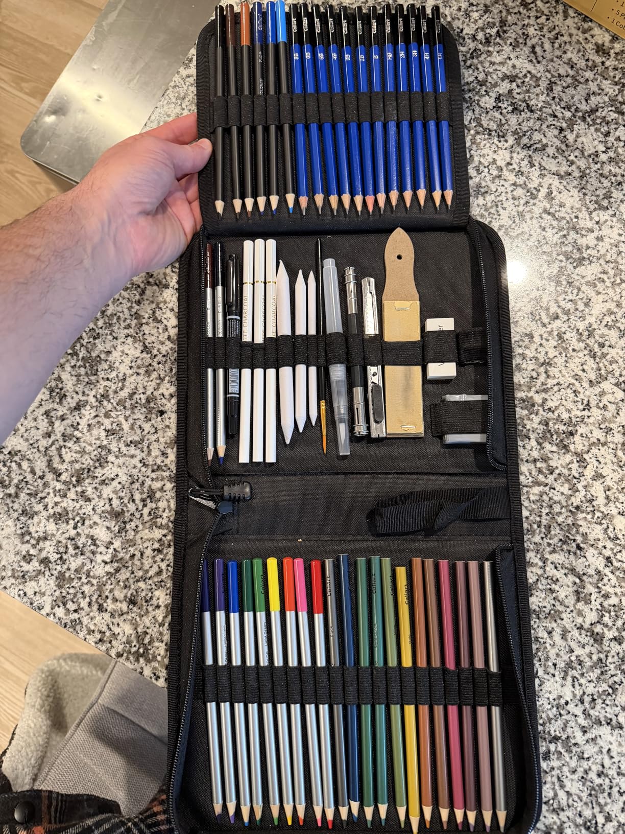 Caliart 176PCS Art Supplies Sketching Kit, 100 Sheets 3-Color Sketch Book | Graphite Colored Charcoal Watercolor & Metallic Pencils, Drawing Supplies Set Gifts for Adults Teens Girls Boys Kids customer photo 2