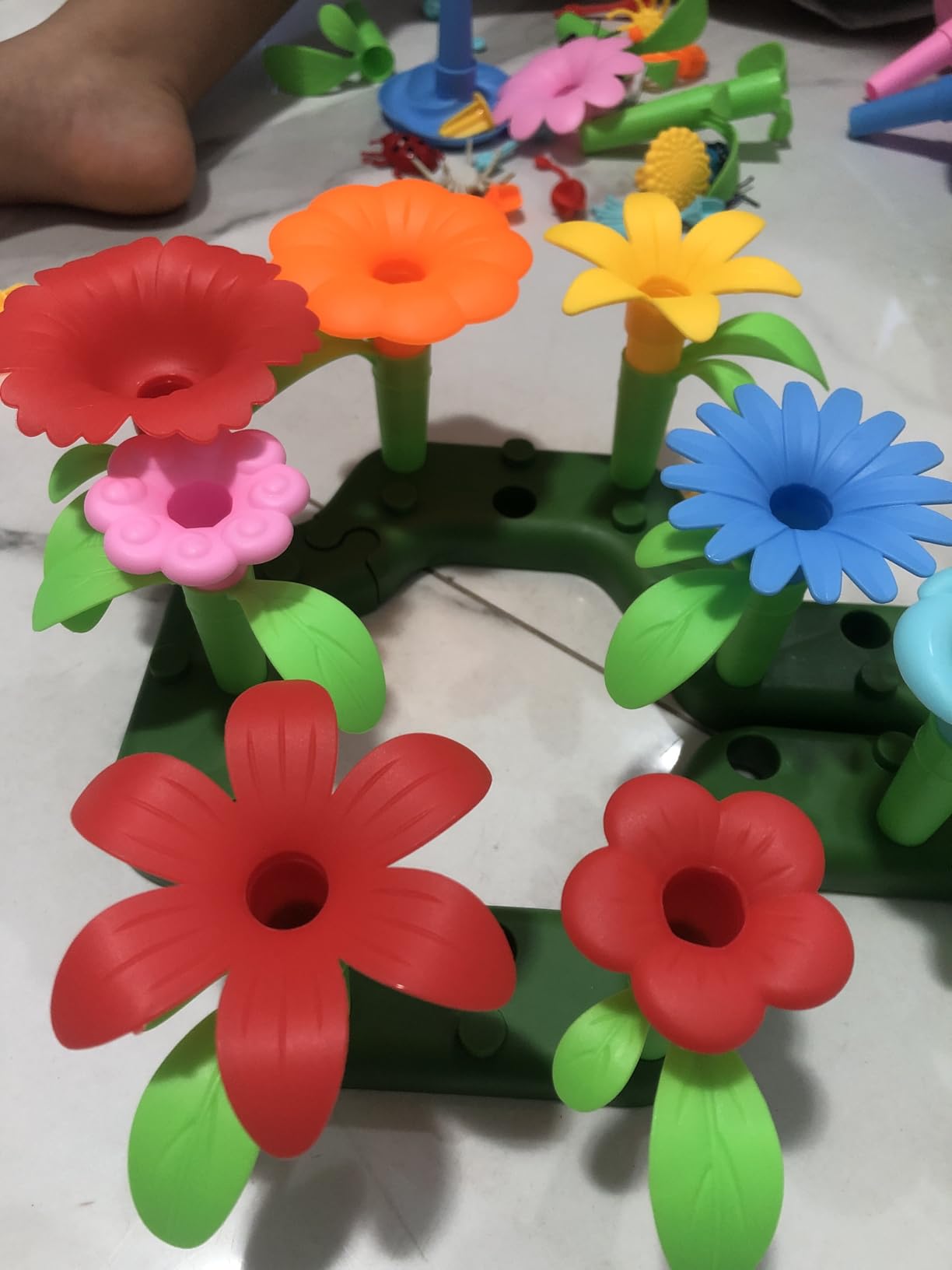 Birthday Toys Gifts for 2 3 4 5 6 Years Old Toddler Girls Boys, 156 PCS Insect Flower Garden Building Educational STEM Learning Pretend Play Gardening Set, Birthday Gifts for Preschool Kids Age 2+ customer photo 1