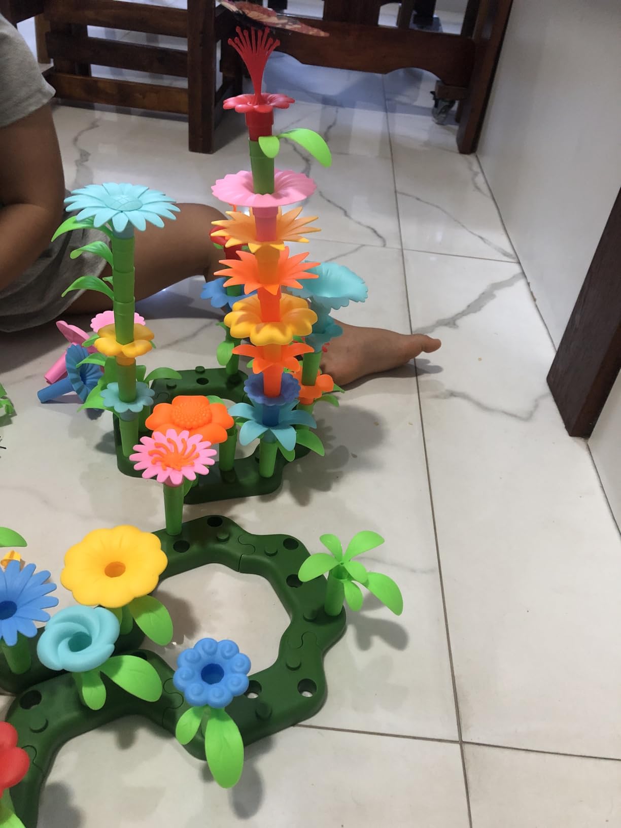 Birthday Toys Gifts for 2 3 4 5 6 Years Old Toddler Girls Boys, 156 PCS Insect Flower Garden Building Educational STEM Learning Pretend Play Gardening Set, Birthday Gifts for Preschool Kids Age 2+ customer photo 2