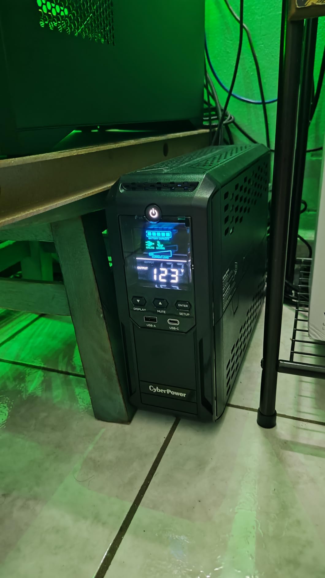 CyberPower CP1500AVRLCD3 Intelligent LCD UPS Battery Backup | 1500VA/900W, 12 Outlets, 2 USB Ports, AVR, Mini Tower, UL Certified customer photo 2