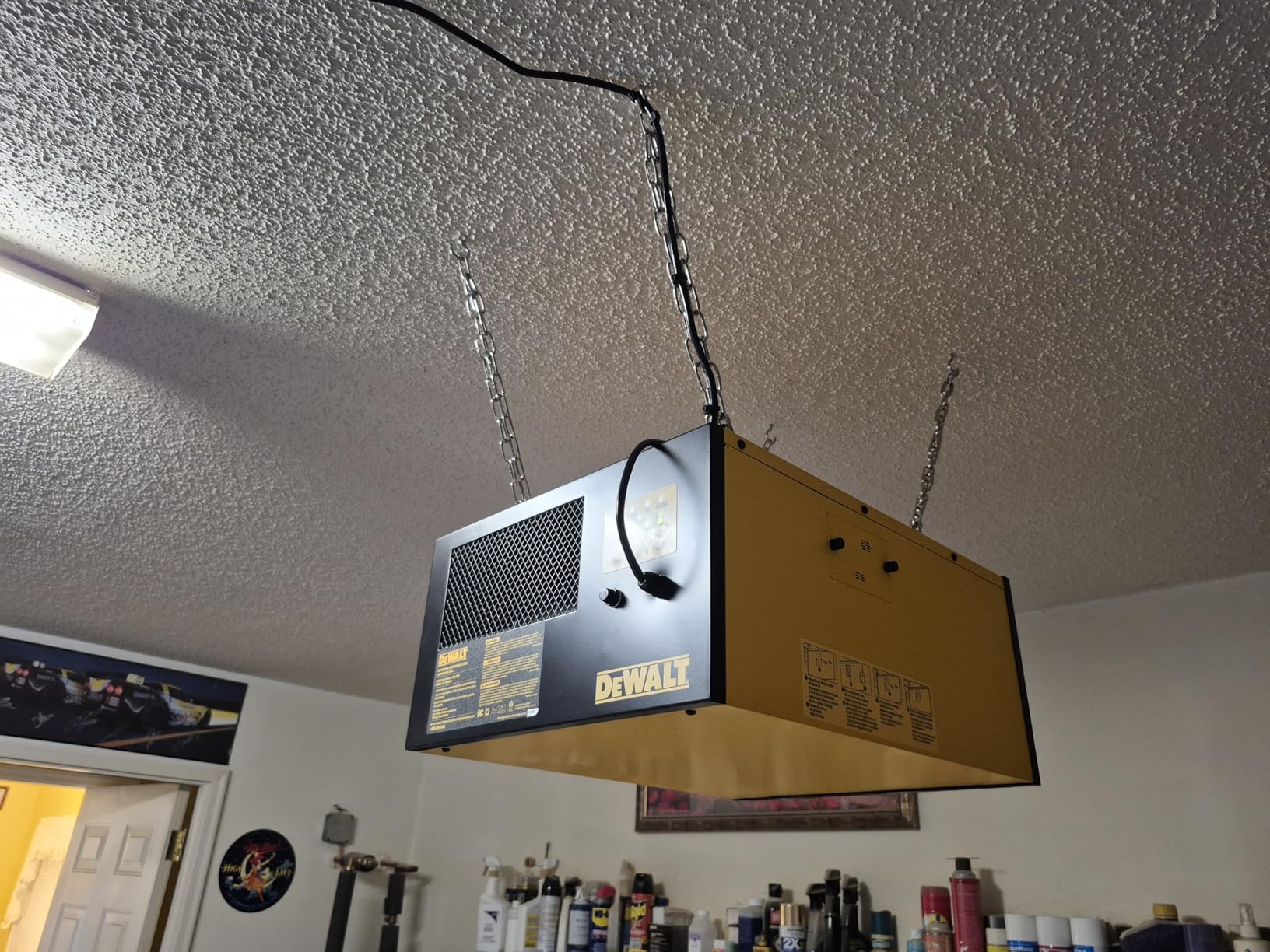 DEWALT Air Filtration System Dust Collector for Woodworking DWXAF101 | 3-Speed Hanging Ceiling Dust Collection Systems Remote Control customer photo 2