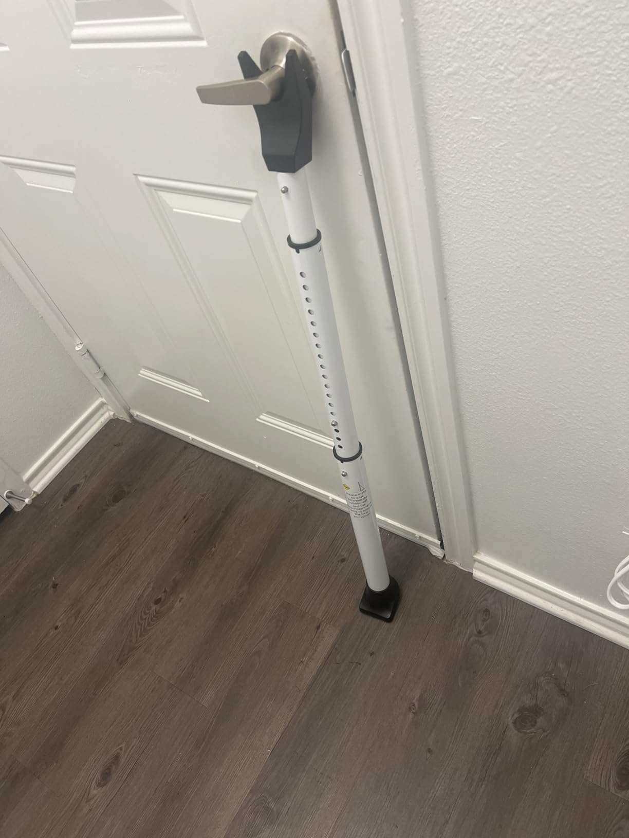 AceMining Upgraded Door Security Bar & Sliding Patio Bar, Heavy Duty Stoppers Adjustable Jammer for Home, Apartment, Travel (1 Pack, White) customer photo 2