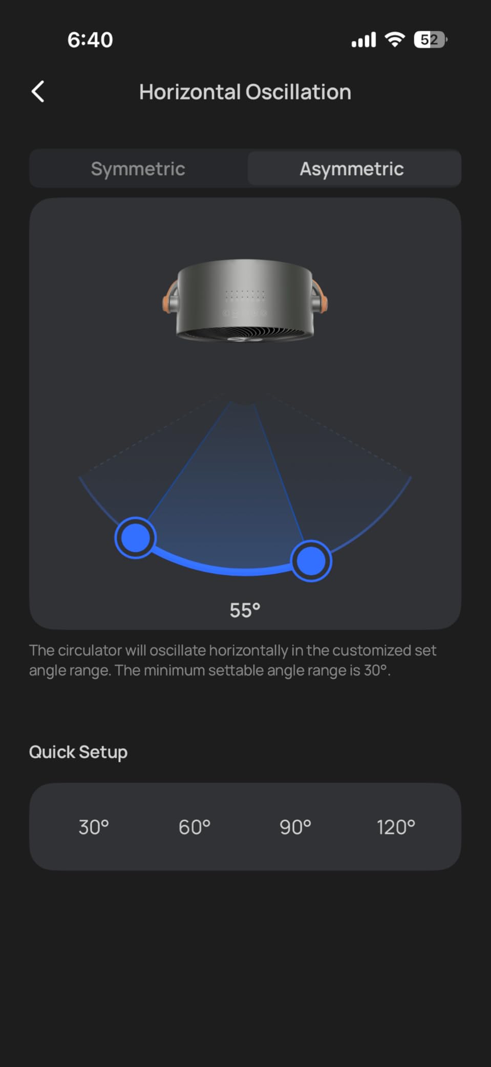 DREO Smart Fan for Bedroom with RGB Light, 150°+120° Omni-directional Oscillating, Quiet Fan, 100ft Air Circulator Pedestal Fan, 12 Speeds, 6 Modes, 37-42'' Height, Wi-Fi/Voice/Alexa, grey customer photo 1