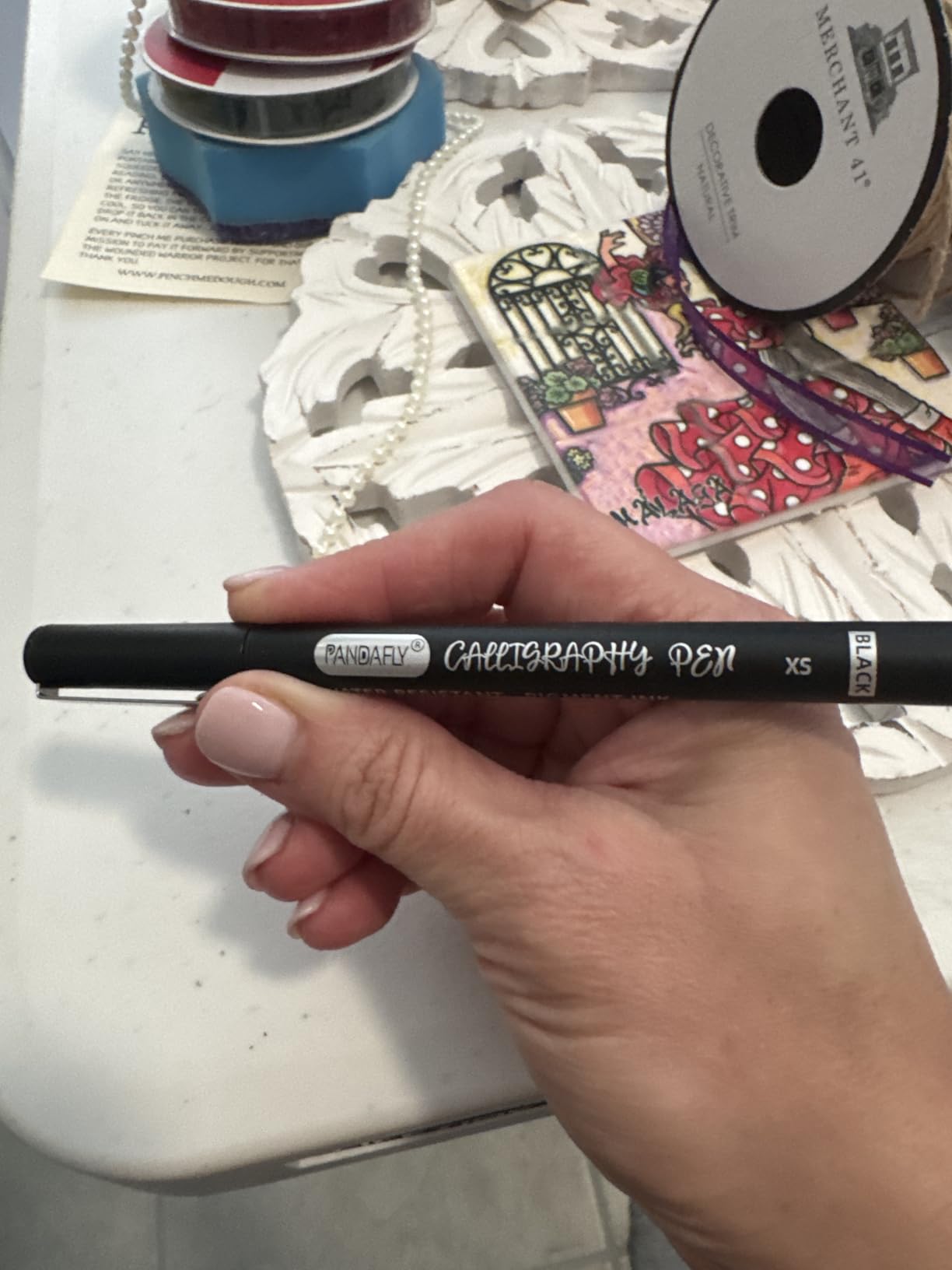 PANDAFLY Calligraphy Pen, 10 Size Calligraphy Pens for Writing, Brush Pens Calligraphy Set for Beginners, Hand Lettering Pen for Art Drawing, Sketching, Scrapbooking customer photo 2