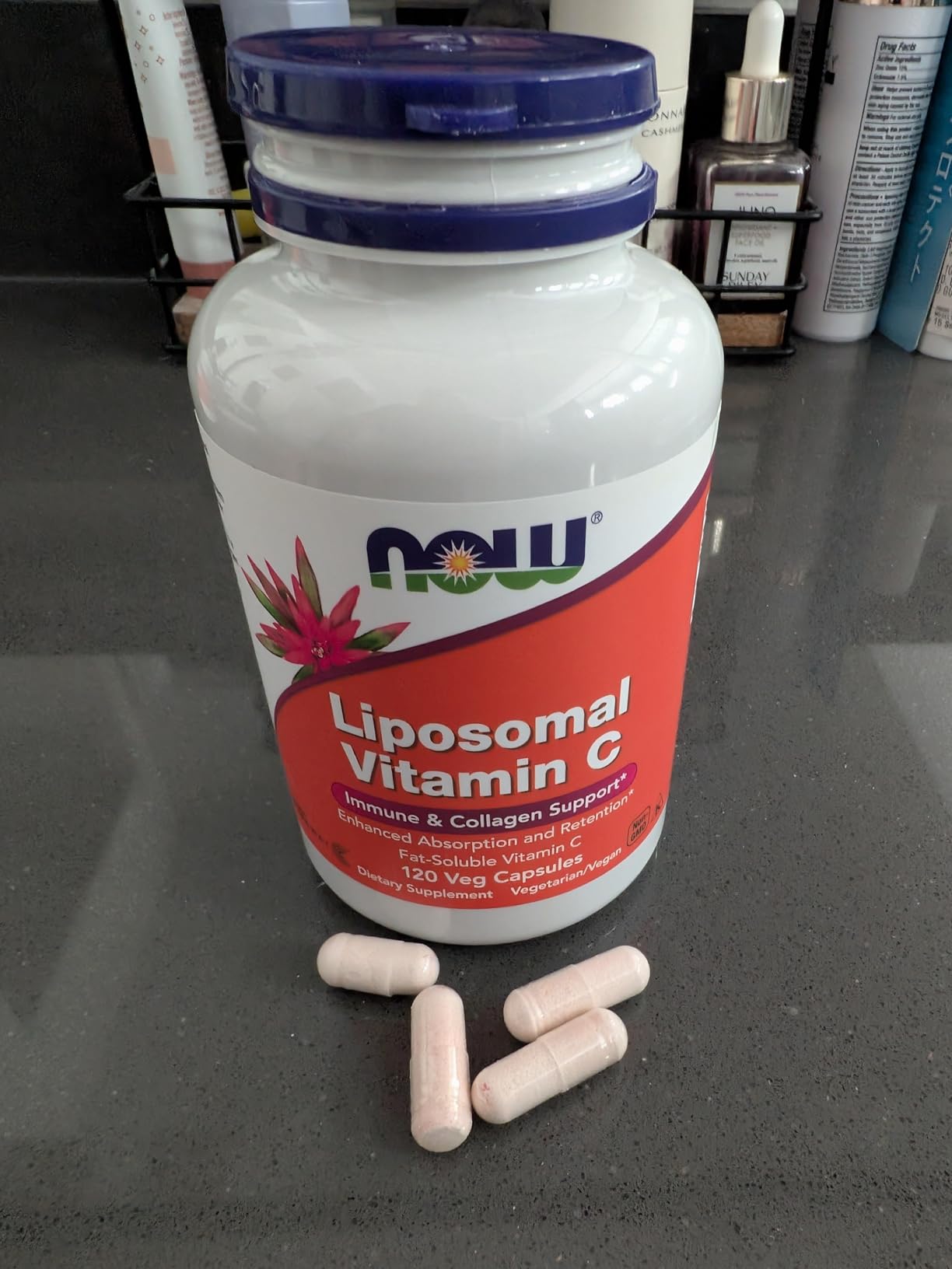 NOW Supplements, Liposomal Vitamin C, Immune & Collagen Support, 120 Veg Capsules customer photo 1