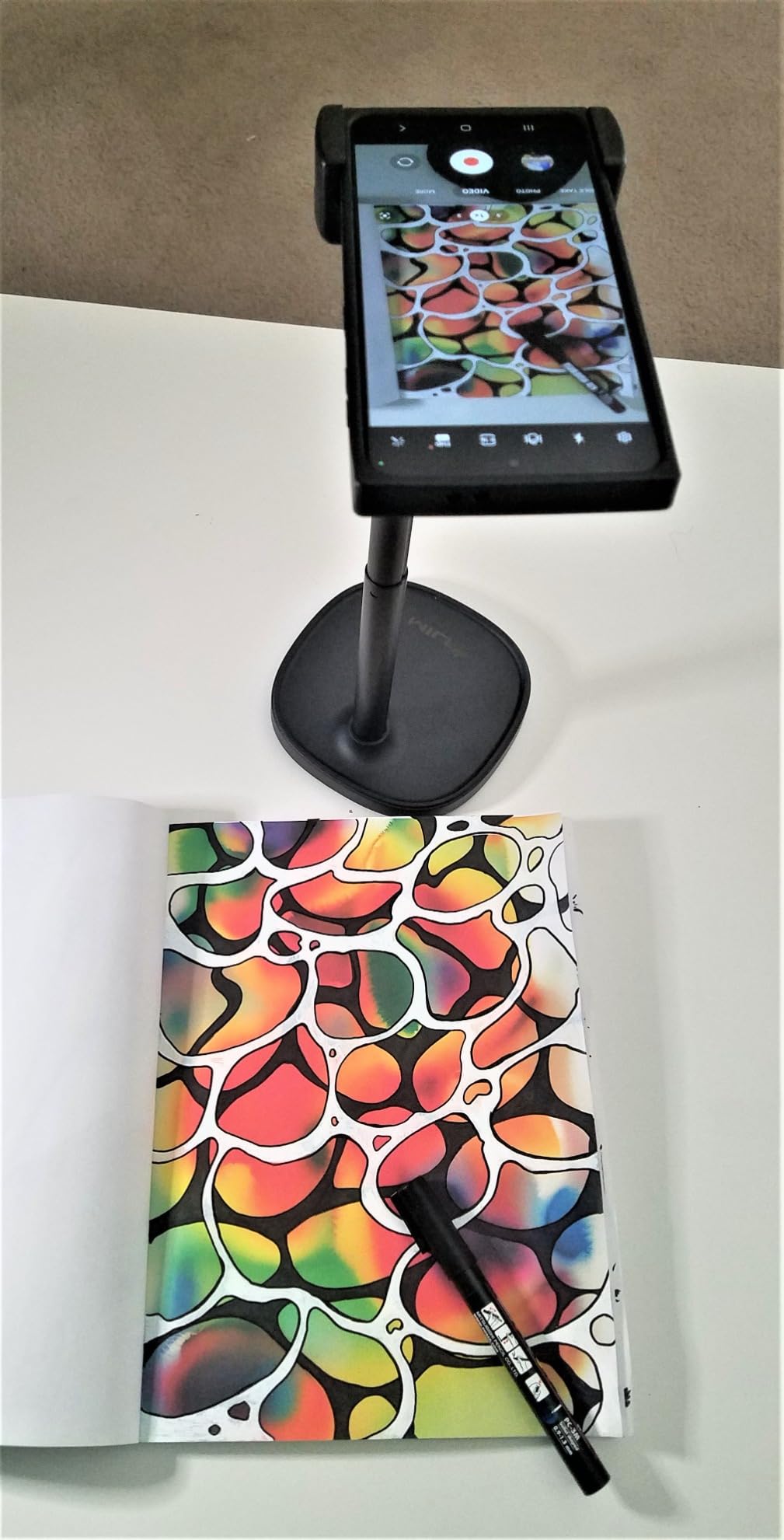 ULANZI SK-06 Cell Phone Stand with Phone Cooler, Desktop Phone Live Streaming Solution with Phone Cooling Fan, Height Adjustable Phone Cooler Stand Compatible with All Mobile Phones customer photo 2