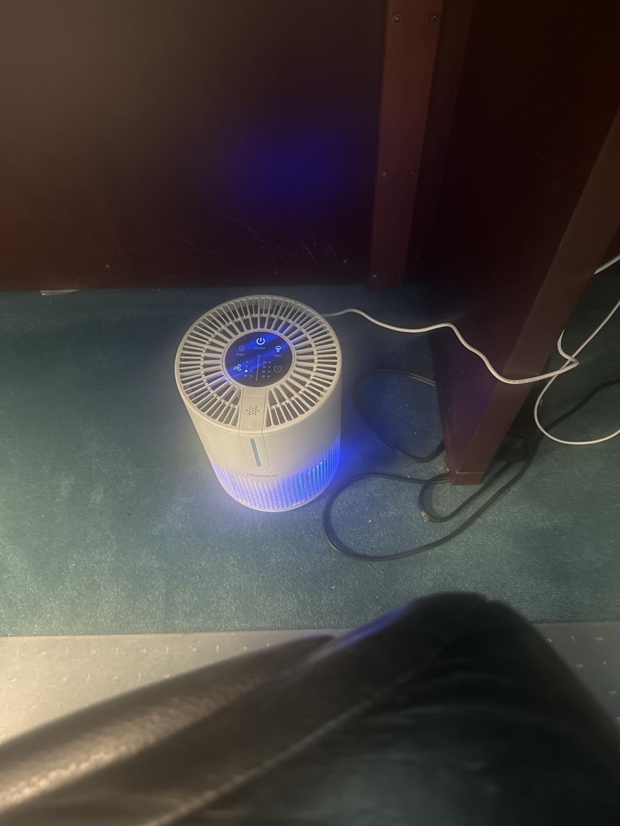 MOOKA Air Purifier for Bedroom Home Dorm 430 Ft², Compact HEPA Air Cleaner | 15dB Quiet Sleep Mode, Aroma Function, Desktop, Office, Meet GRS, Filter Smoke Pollen Pet Hair Dander, Save Energy, M01 White customer photo 2