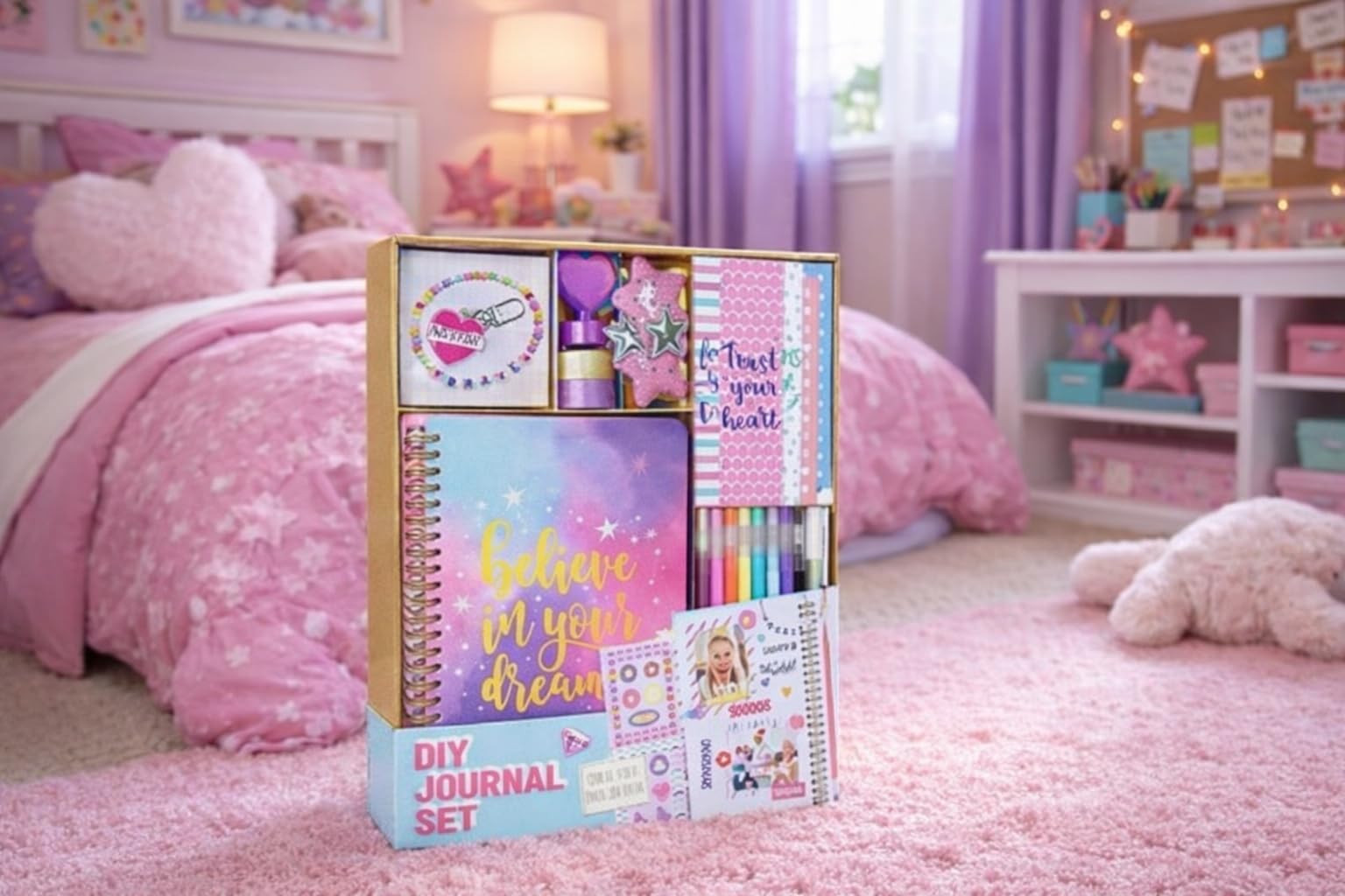 Nollh DlY Journal Kit for Girls Scrapbook Gifts for 8-12 Year Old Girl | 200+PCS Teen Tween Girl Gifts Trendy Stuff Stationery Set Art Crafts Kit 8 9 10 11 12 13 14 Year Old Girl Birthday Gift customer photo 1
