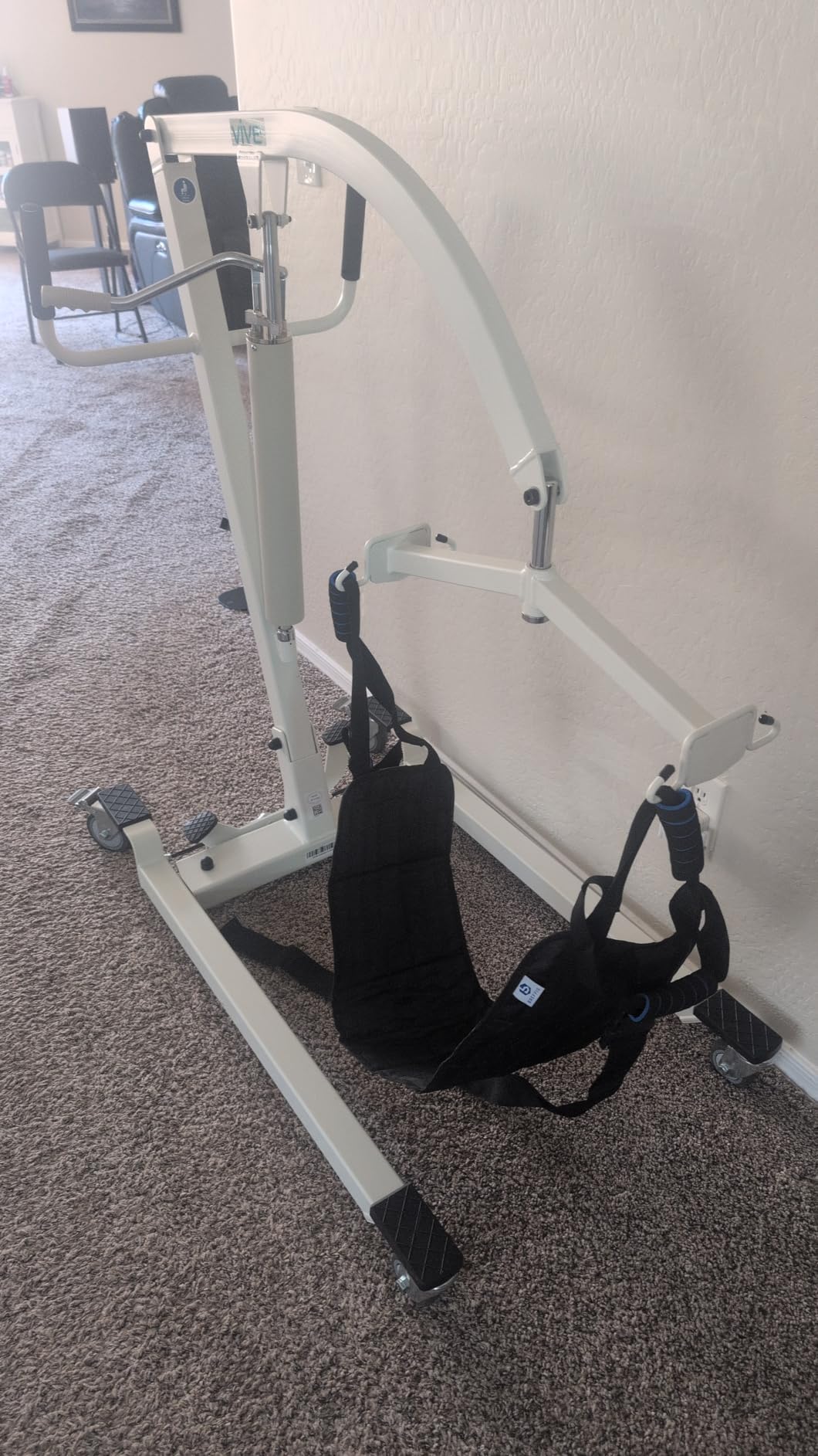 Vive Hydraulic Patient Lift for Home Use - Portable, Medical Patient Transfer Lift System - Sit to Stand Lift Assist for Elderly - Floor & Fall Elderly Lift - for Car, Wheelchair, Chair & Bed Transfer customer photo 1