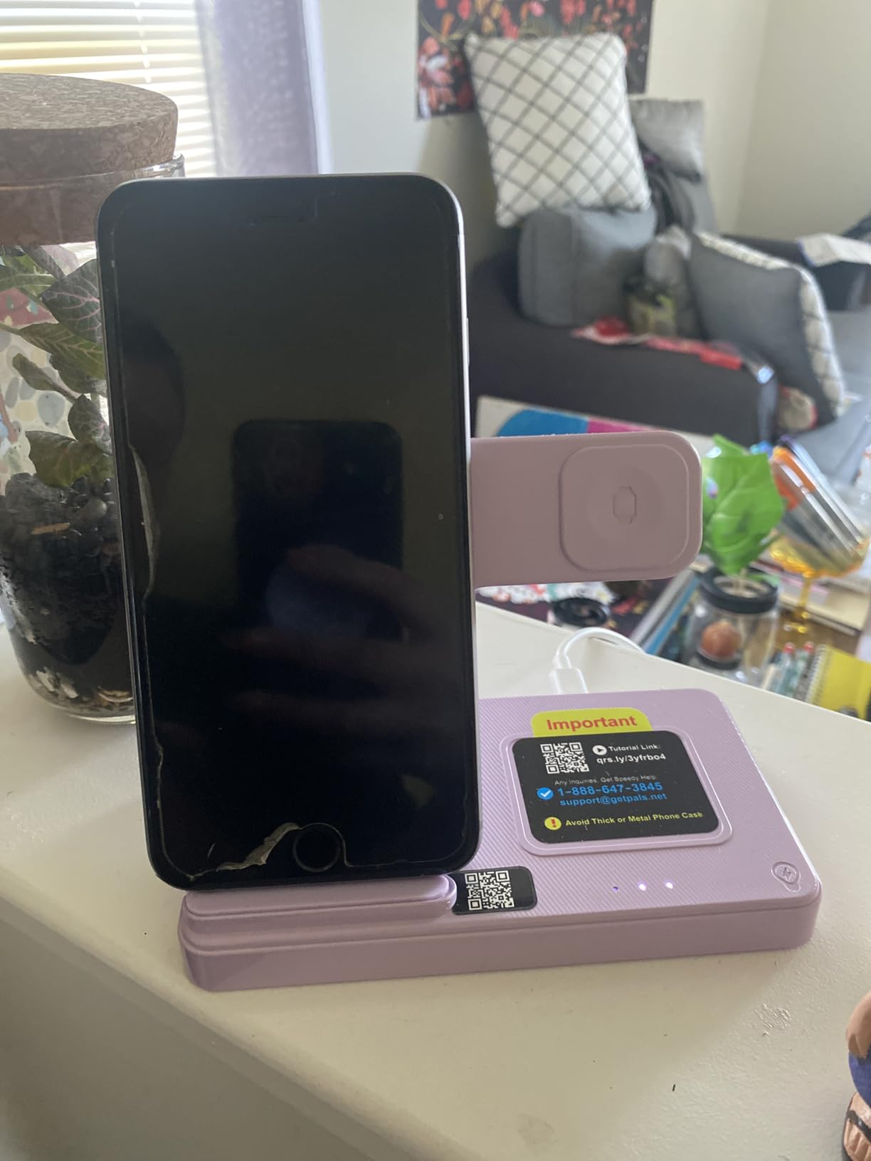 Wireless Charger iPhone Charging Station: 3 in 1 Charger Stand Multiple Devices for Apple customer photo 1