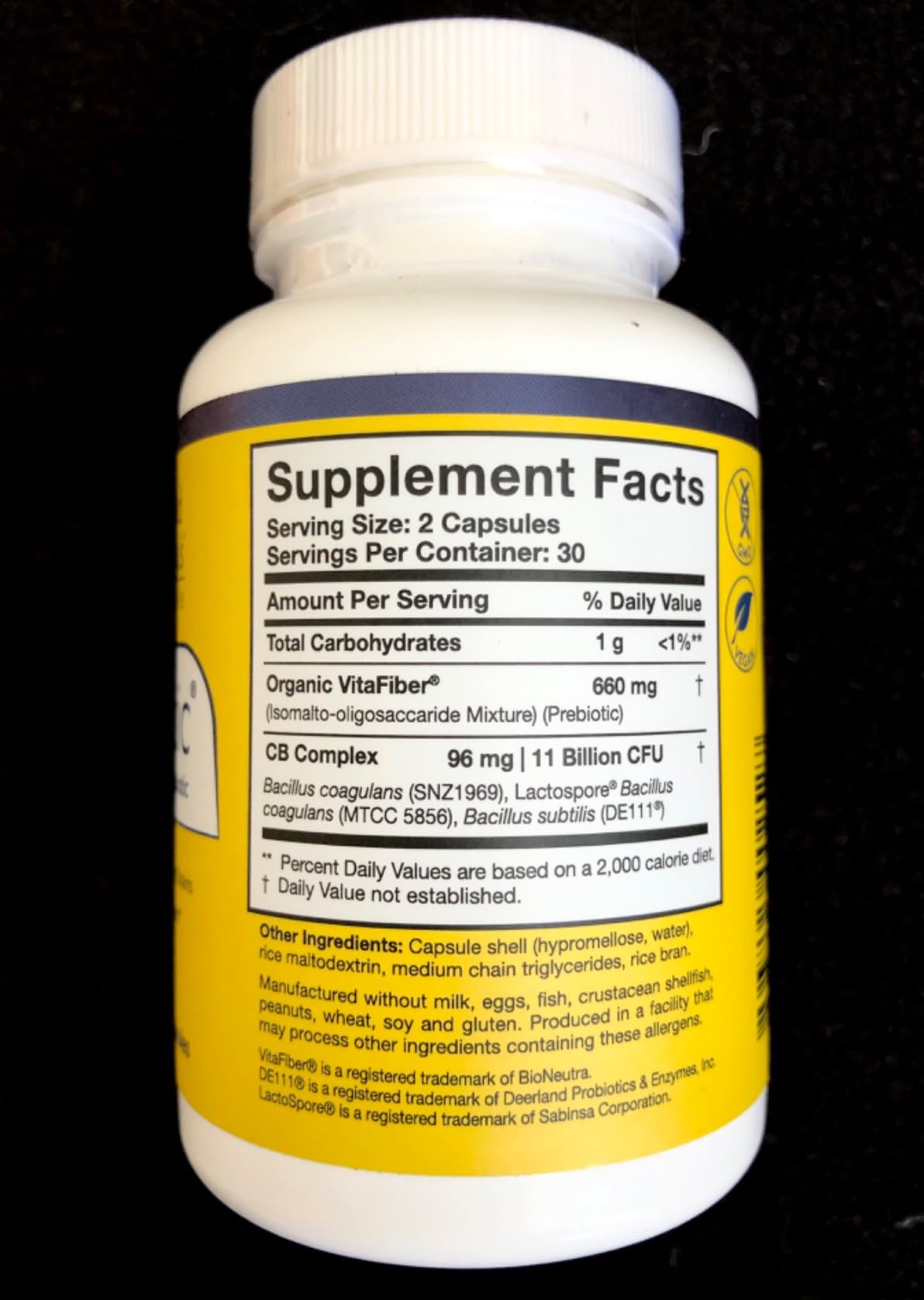 Researched Nutritionals Gut Health Supplements with Prebiotics & Probiotics for Women & Men - CoreBiotic - 3 Spore Based Probiotic Strains + Organic Prebiotic Fiber - Shelf-Stable (60 Capsules) customer photo 1