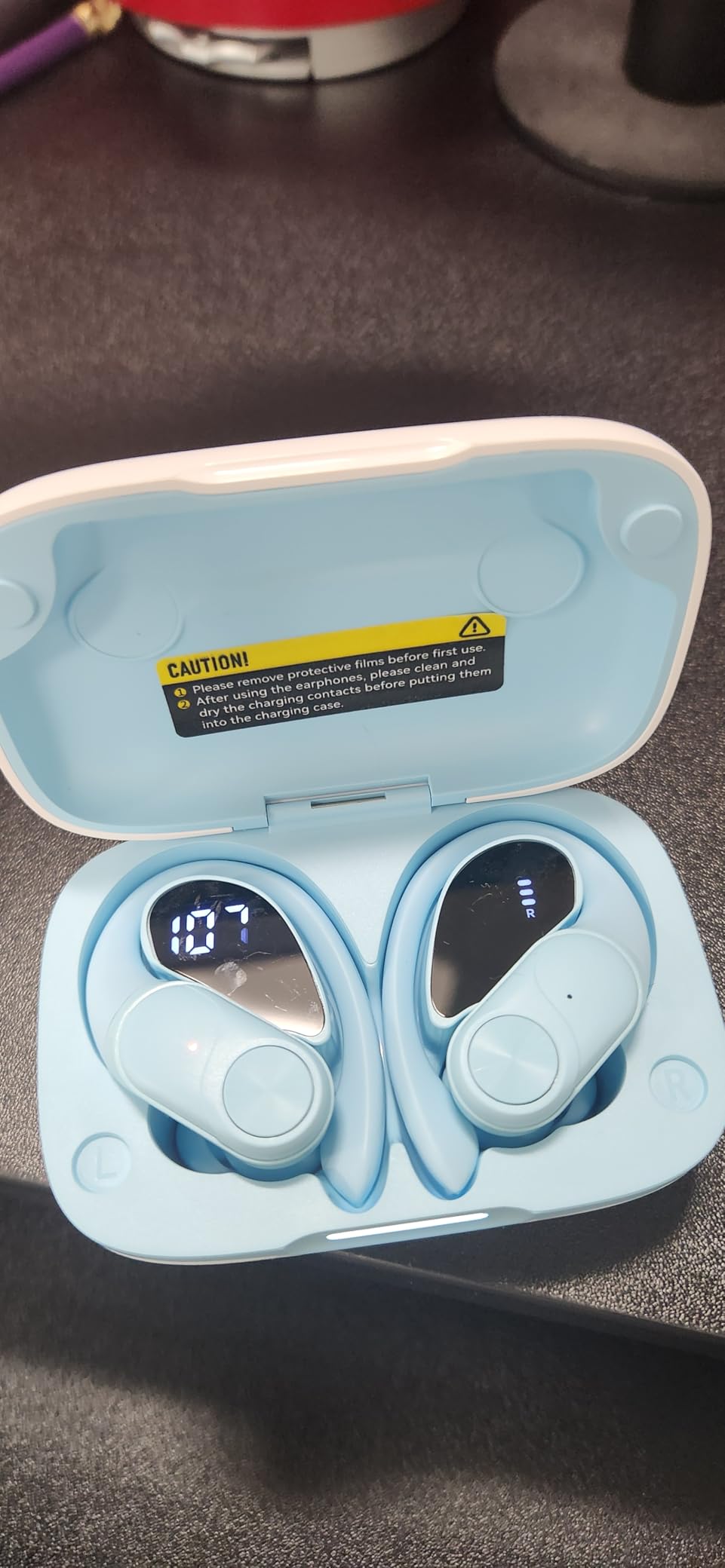 PocBuds Bluetooth Headphones Wireless Earbuds 80hrs Playtime LED Display Sports Ear Buds IPX7 Waterproof customer photo 1