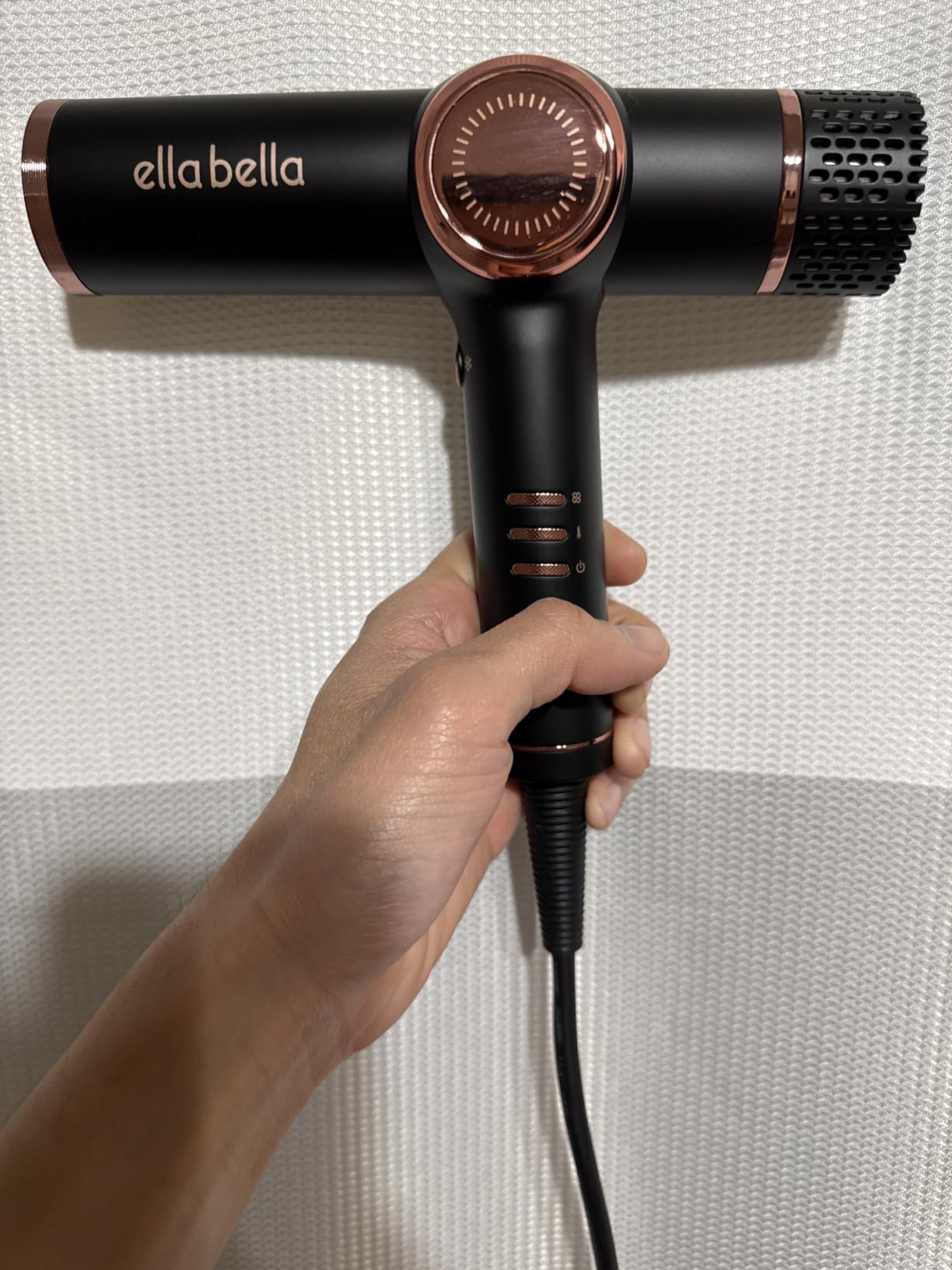 ELLA BELLA Ionic Hair Dryer with Diffuser - Negative Ion Blow Dryer, Quiet | Professional-Grade Blow Dryer with Intelligent Heat Control & Rapid Drying, Lightweight, Low Noise, All Hair Types customer photo 2