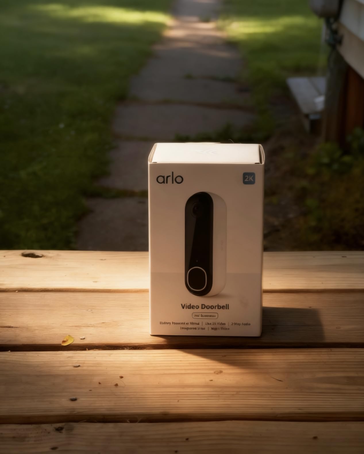 Arlo Video Doorbell 2K (2nd Gen) Wireless or Wired - 1-Cam | 2K head-to-toe video; Front door security; Package & person detection; Night vision, 2-way audio; 1-mo Secure plan incl. customer photo 1