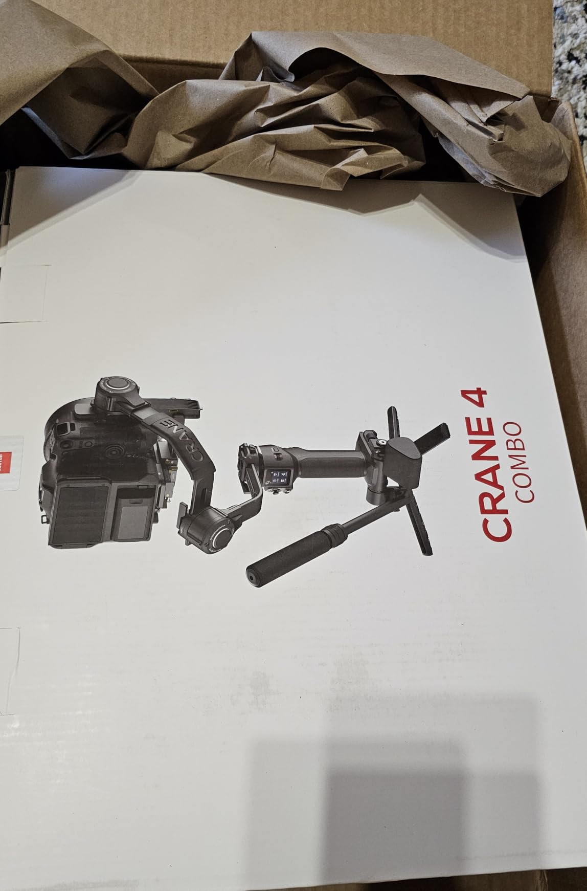 Crane 4, 3-Axis Gimbal Stabilizer for DSLR and Mirrorless Camera, Nikon Sony Panasonic Canon Fujifilm BMPCC 6K, Fill Light, PD Fast Charge customer photo 2