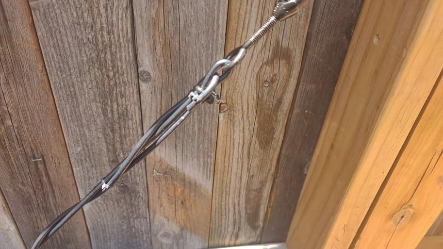 HILLMASTER Durable Anti-Sag Gate Kits for Wooden Fence, Gate Support Cable Kit in Zinc, Anti-Sagging Fence Gate Kit Steel, Wood Door Repair Kit for Outdoor, Black customer photo 2