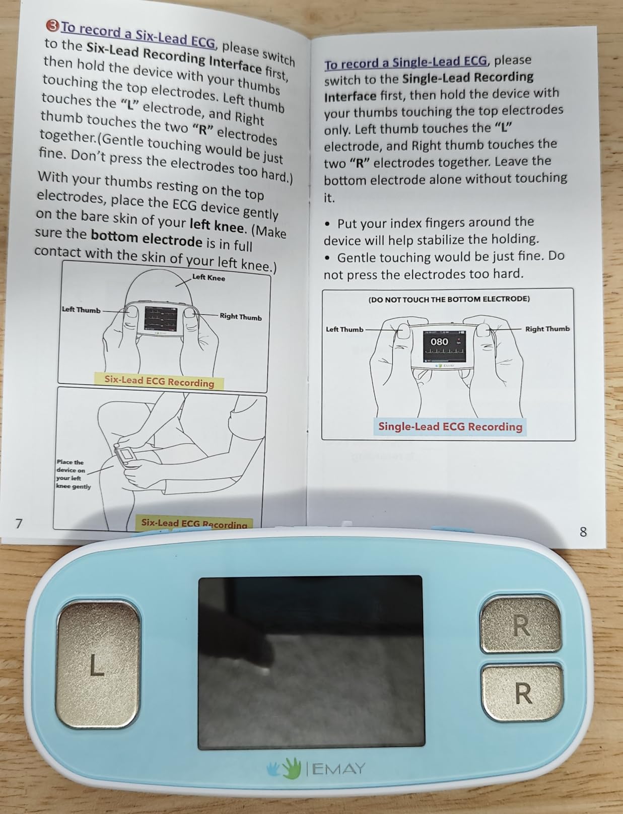 EMAY 6L Portable ECG Monitor | Record ECG and Heart Rate in 6 Channels | Compatible with Smartphone and PC | No Subscription Required customer photo 1