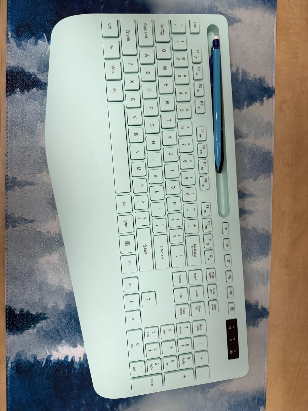 Wireless Keyboard and Mouse Combo - Full-Sized Ergonomic Keyboard with Wrist Rest, Phone Holder, Sleep Mode, 2.4G Quiet Keyboard for PC Laptop, Complete Work Setup for Office or Home -Trueque KM23 customer photo 2
