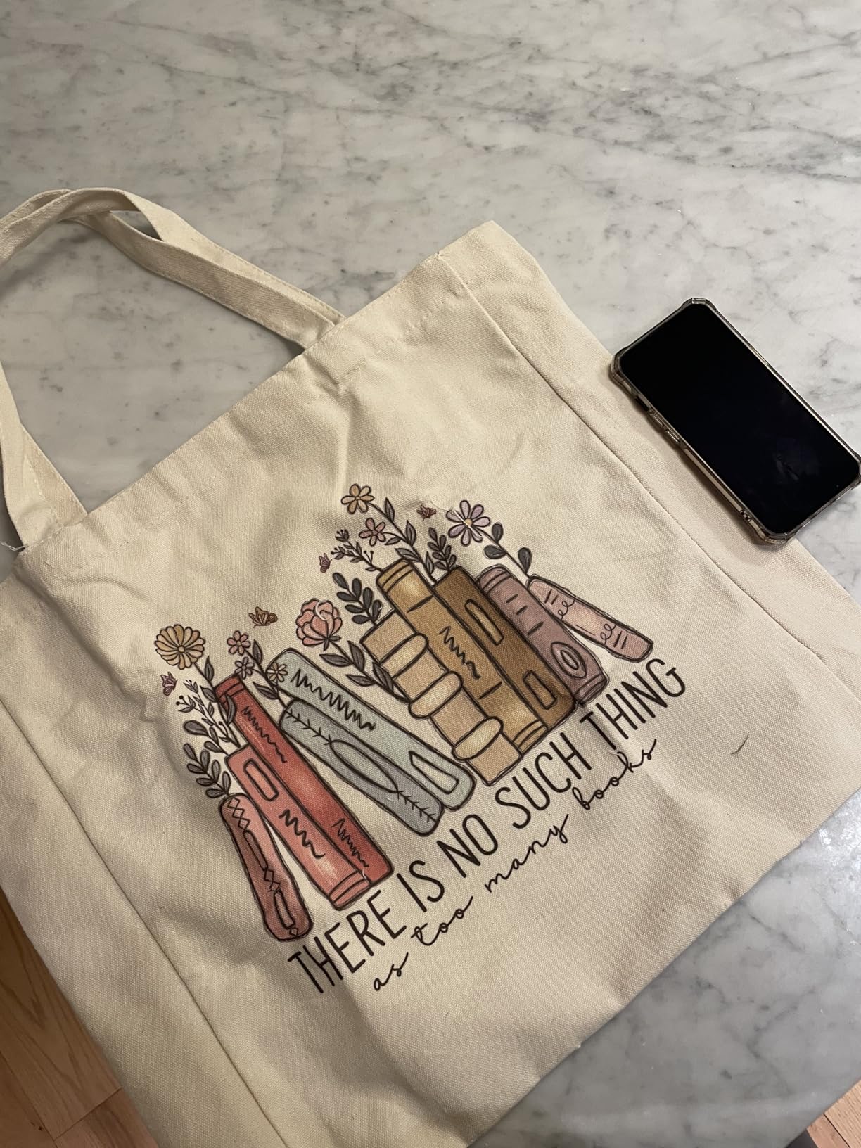 LEADO Cute Canvas Tote Bag, Book Lovers Gifts - Christmas, Gifts for Women | Book Club Gifts for Book Lovers Women, Reading Accessories, Librarian, Bookish, Readers, Teacher, Library, Birthday, Book Bag customer photo 2