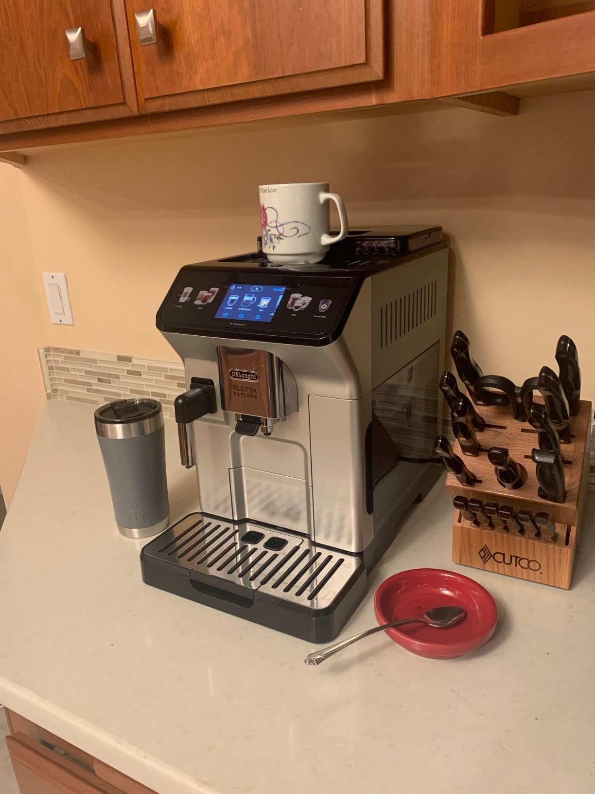 De'Longhi Eletta Explore Espresso Machine with Coffee Grinder, Milk Frother | #1 Worldwide Espresso Machine Maker, 50+ One-Touch Recipes, Travel Mug, Hot & Cold Frother, Built-in Grinder, 4 User Profiles customer photo 2