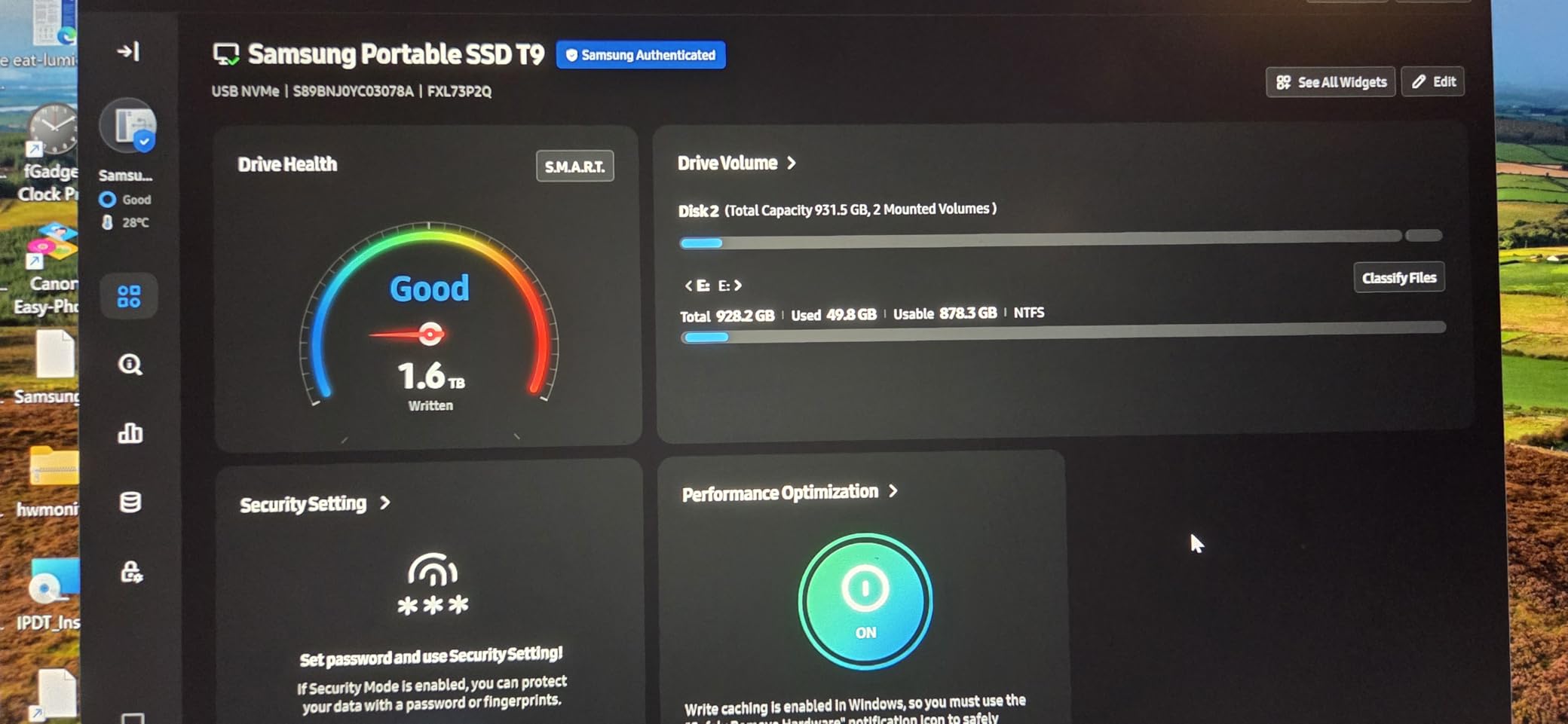 Samsung T9 Portable SSD 1TB, USB 3.2 Gen 2x2 External Solid State Drive, Seq. Read Speeds Up to 2,000MB/s, MU-PG1T0B/AM, Black customer photo 2